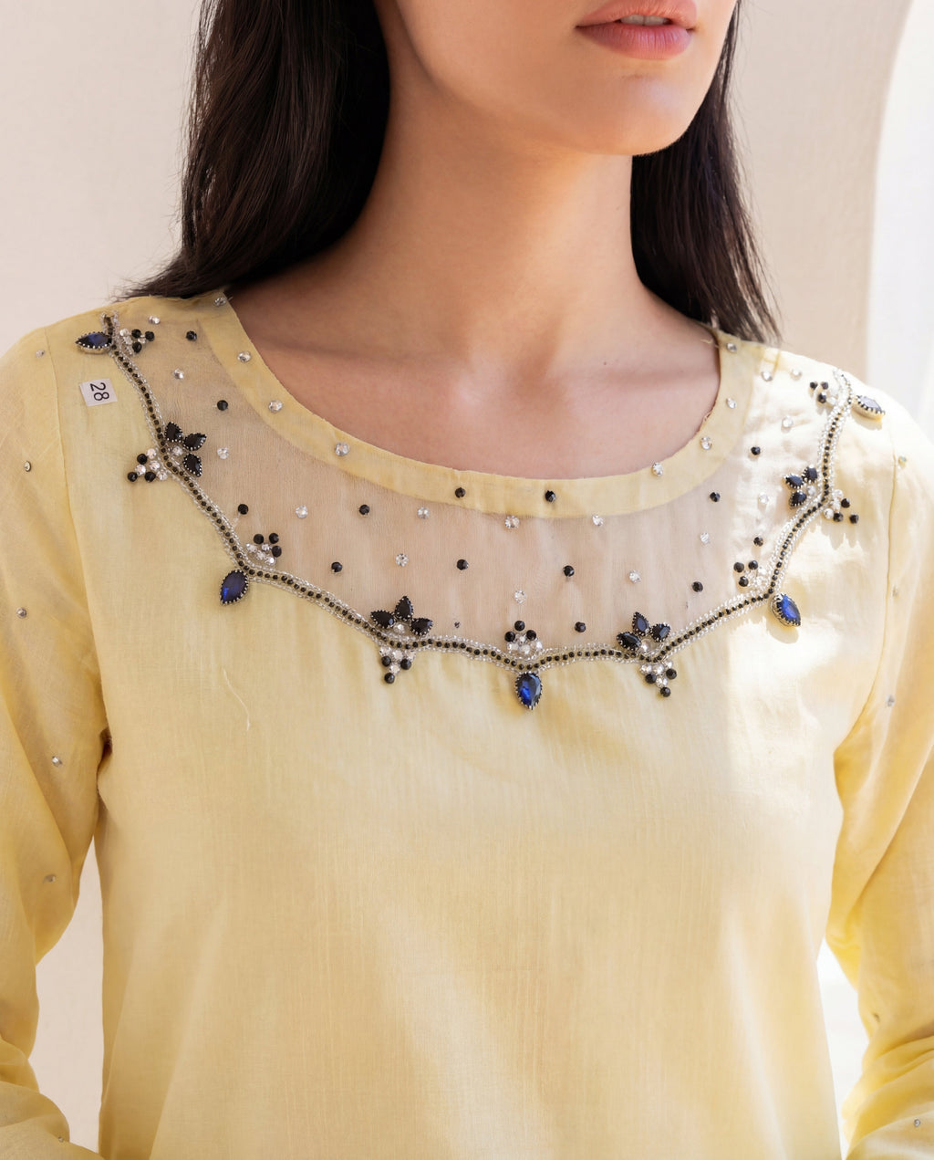 Azmira Lemon Premium Fabric Pakistani Summer Dresses - Sahiba-clothing - 3