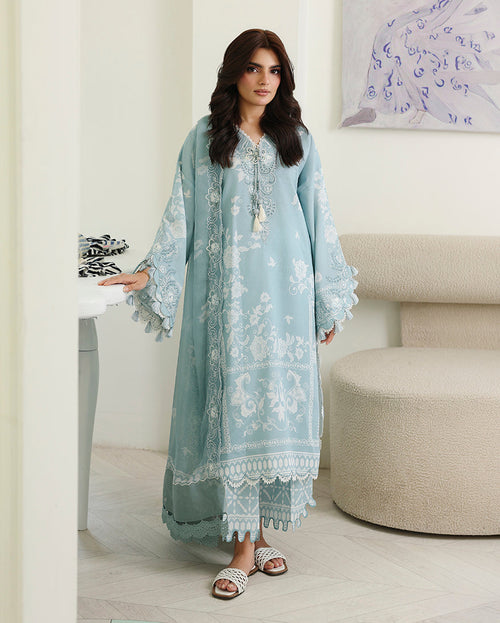 Azure Botanica Organza Women Clothing - Roheenaz - 1