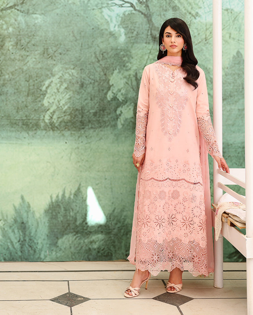Azure Elan Organza Women Clothing - Roheenaz - 1
