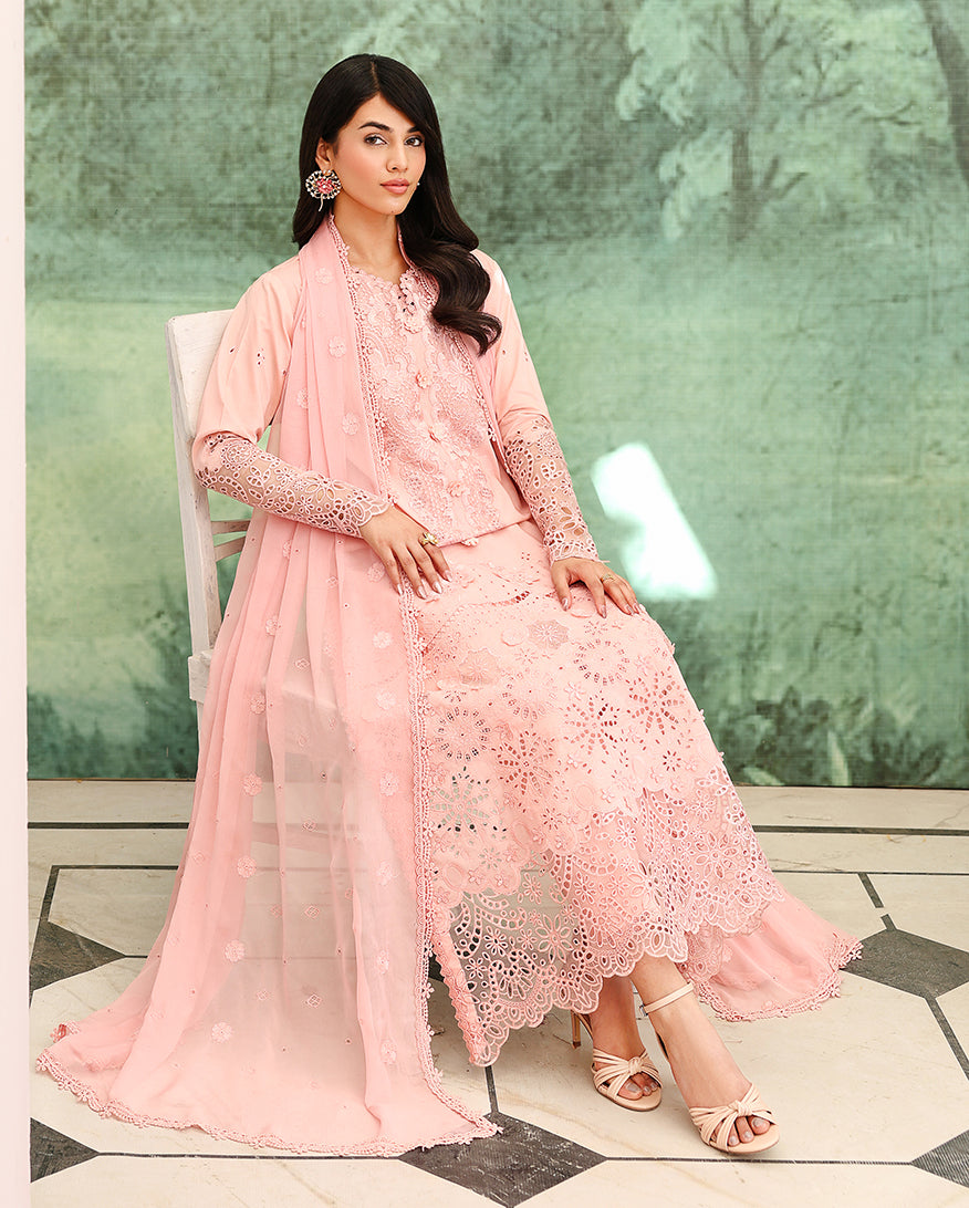 Azure Elan Organza Women Clothing - Roheenaz - 5