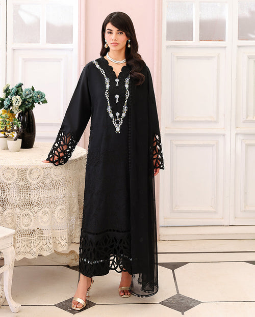 Black Lace Organza Women Clothing - Roheenaz - 1