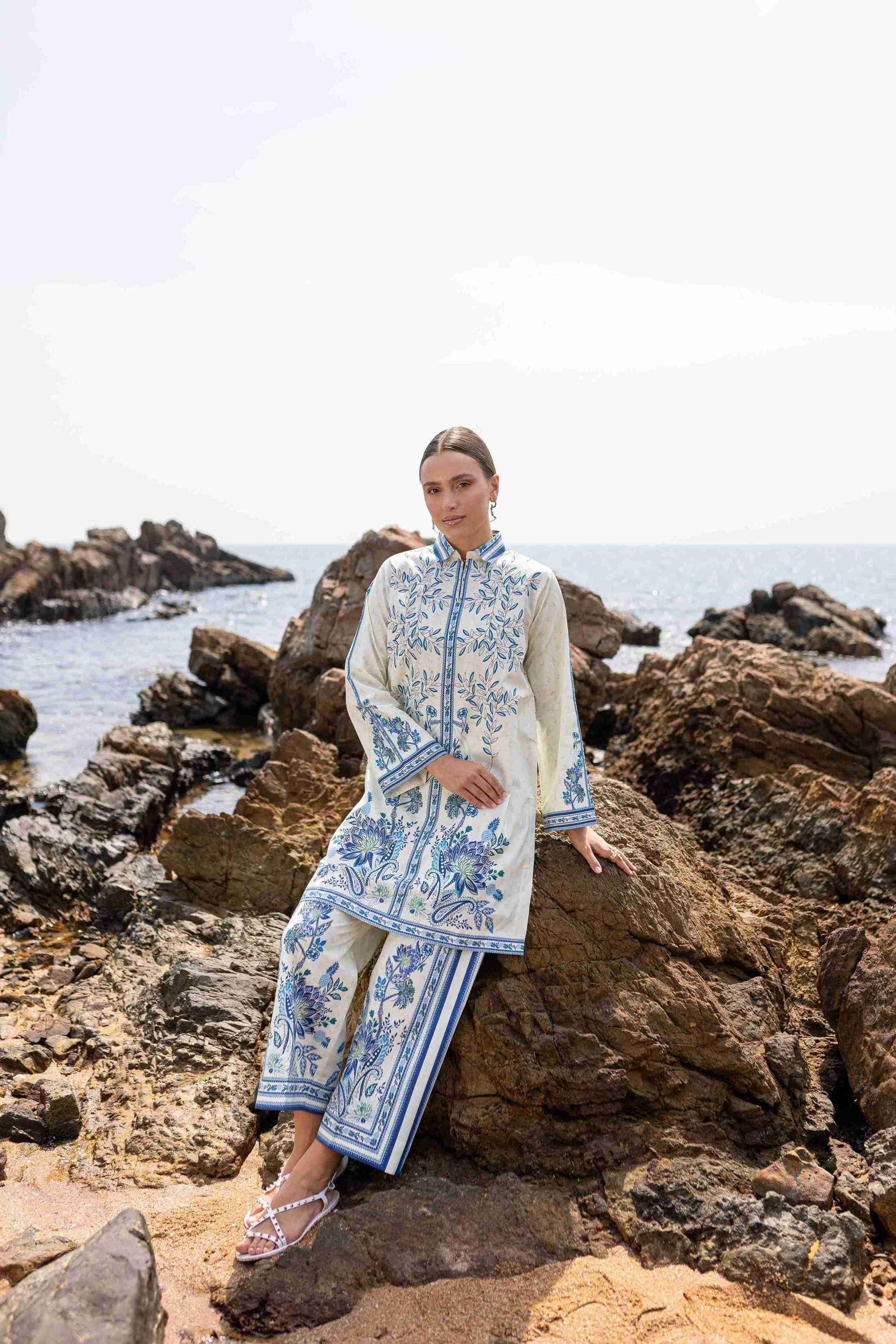 MIRAE AC-03 Cotton Pakistani Summer Dresses - aabyaan - 3