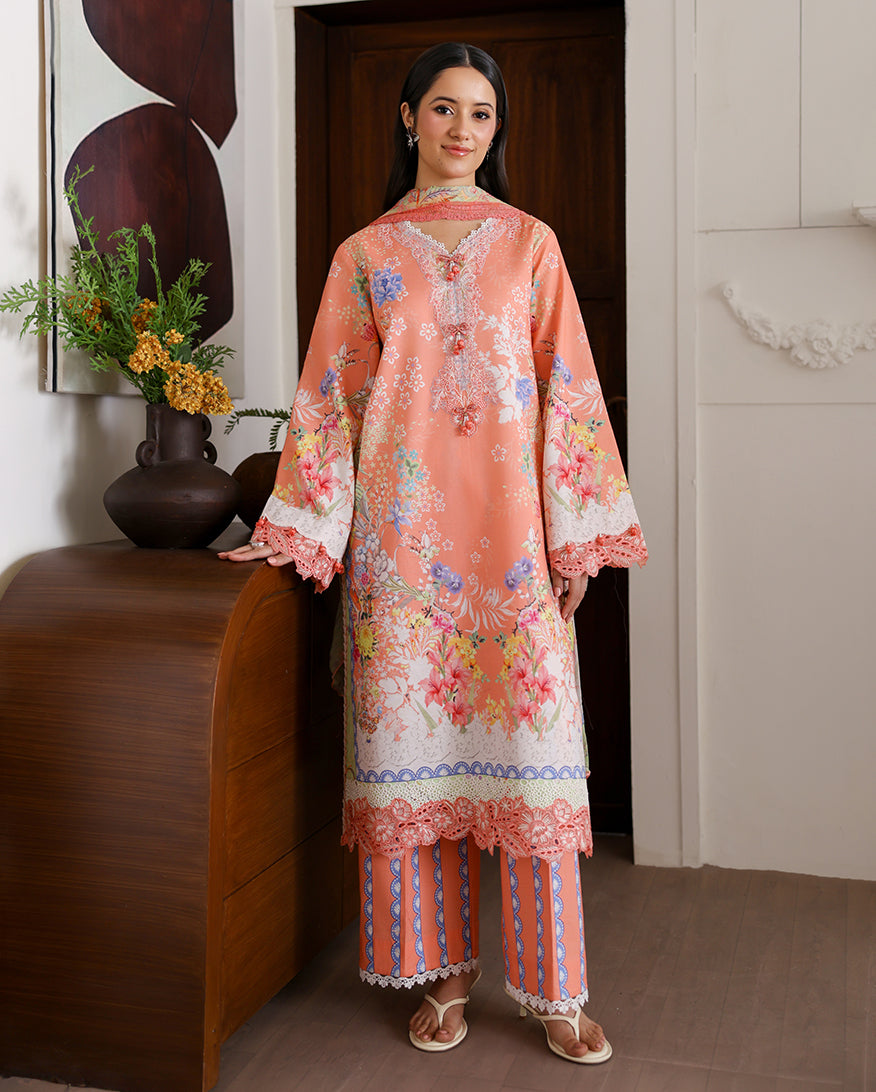 Blush tale Organza Women Clothing - Roheenaz - 5