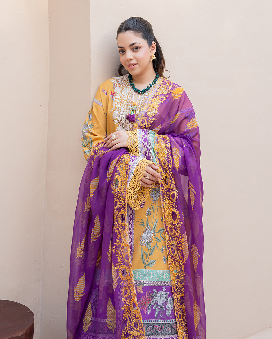 Camellia Charm Organza Women Clothing - Roheenaz - 5