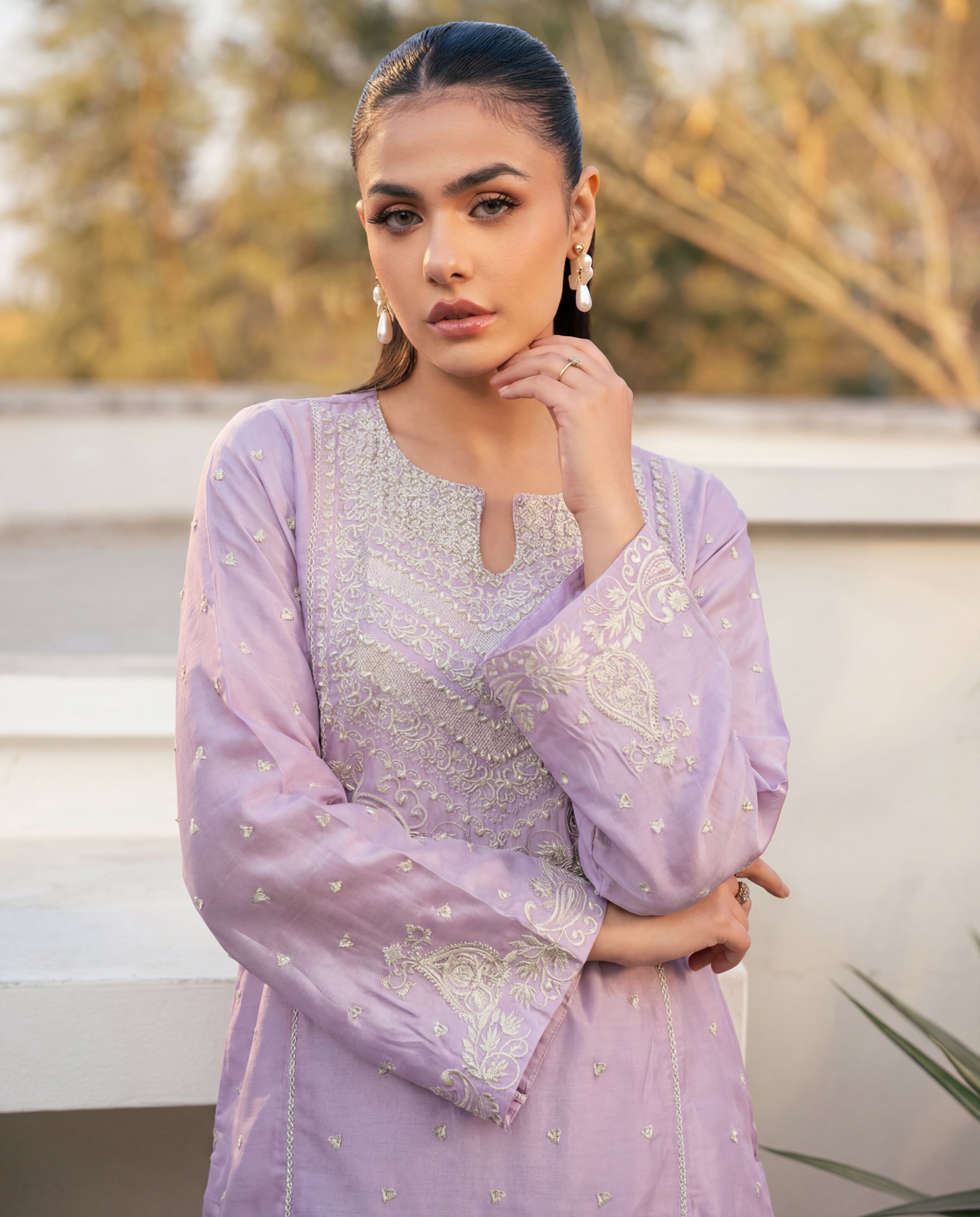 Camira Lailac Premium Fabric Pakistani Summer Dresses - Sahiba-clothing - 2