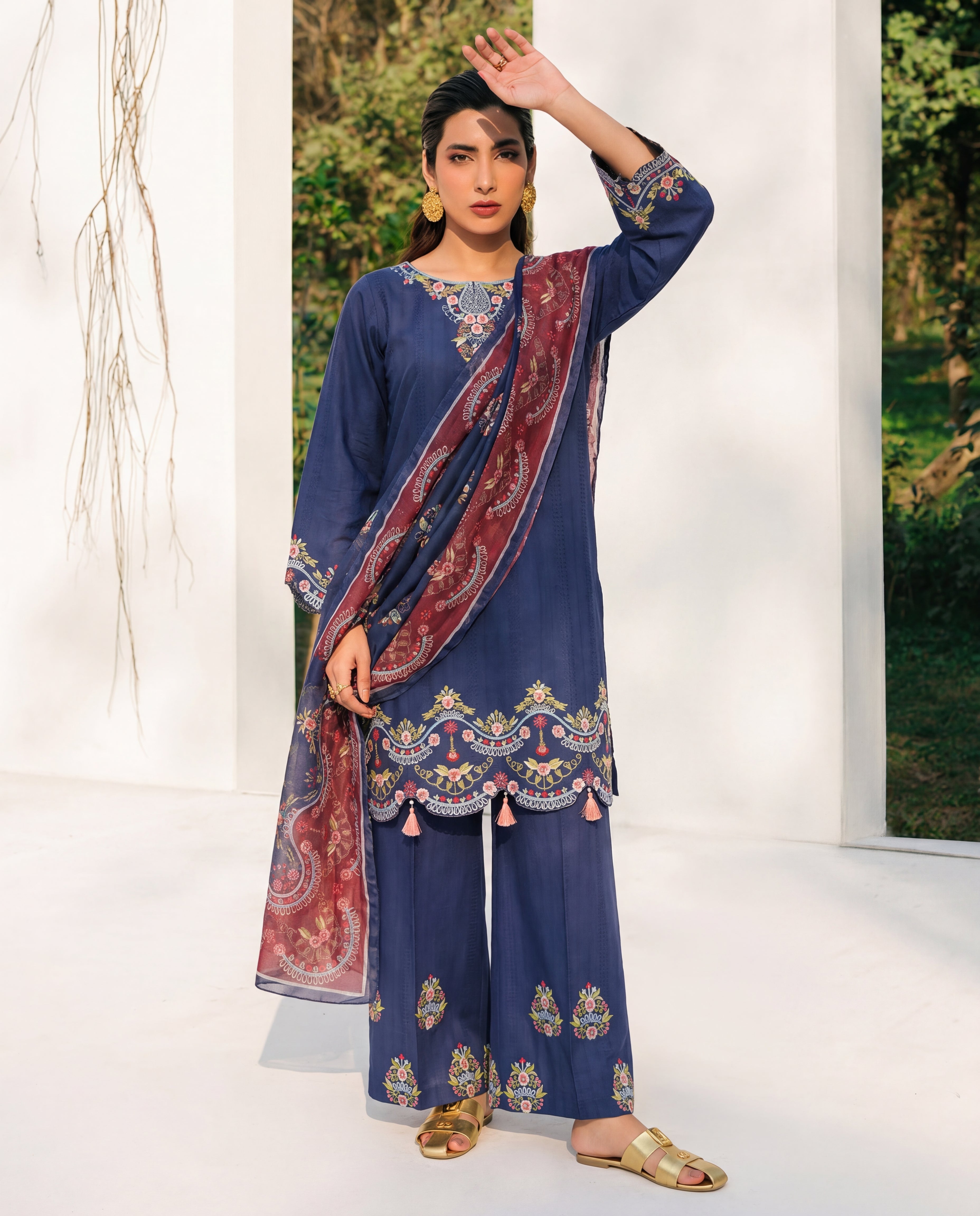 Carnation Premium Fabric Pakistani Summer Dresses - Sahiba-clothing - 4