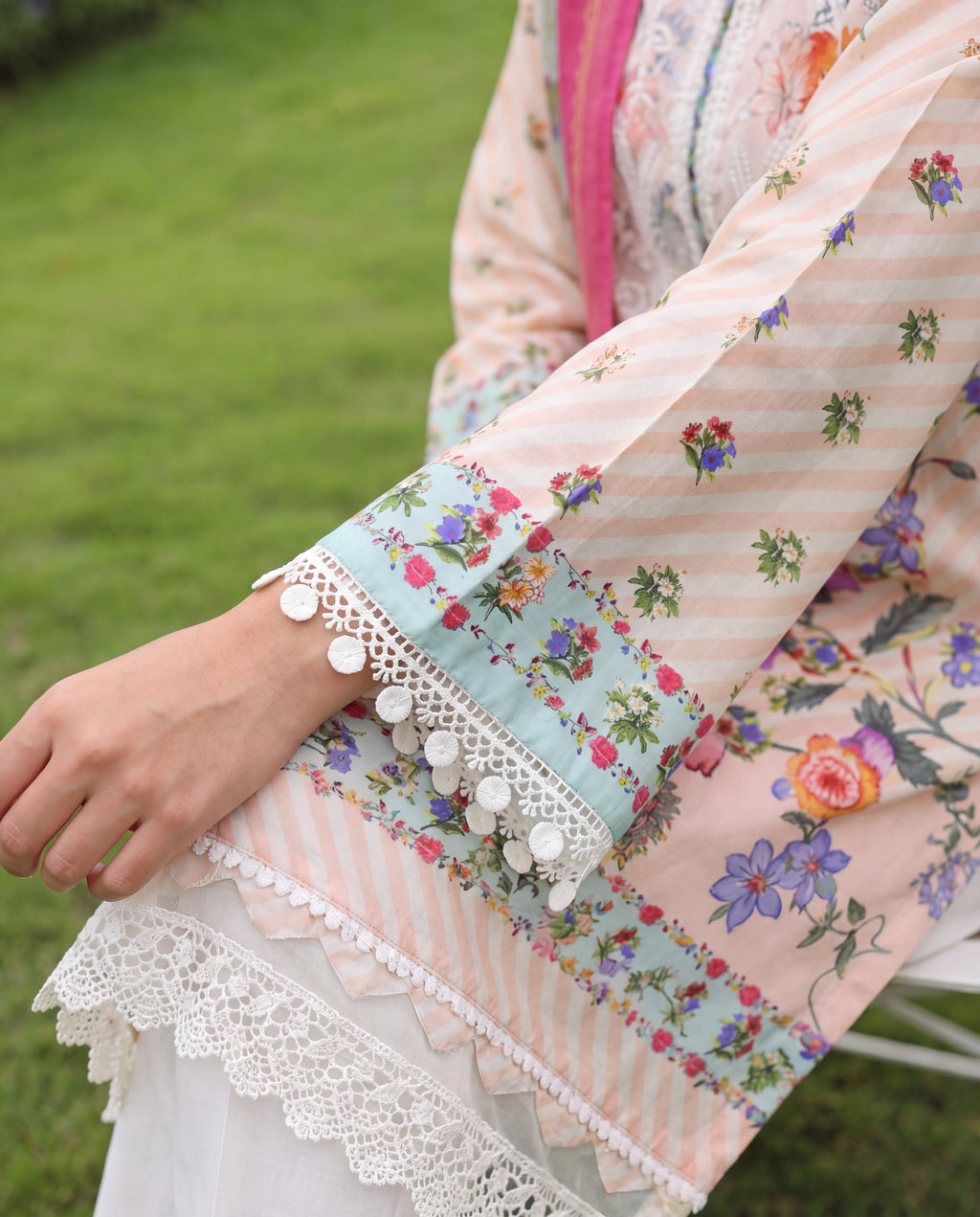 Cerise Premium Fabric Pakistani Summer Dresses - Sahiba-clothing - 5