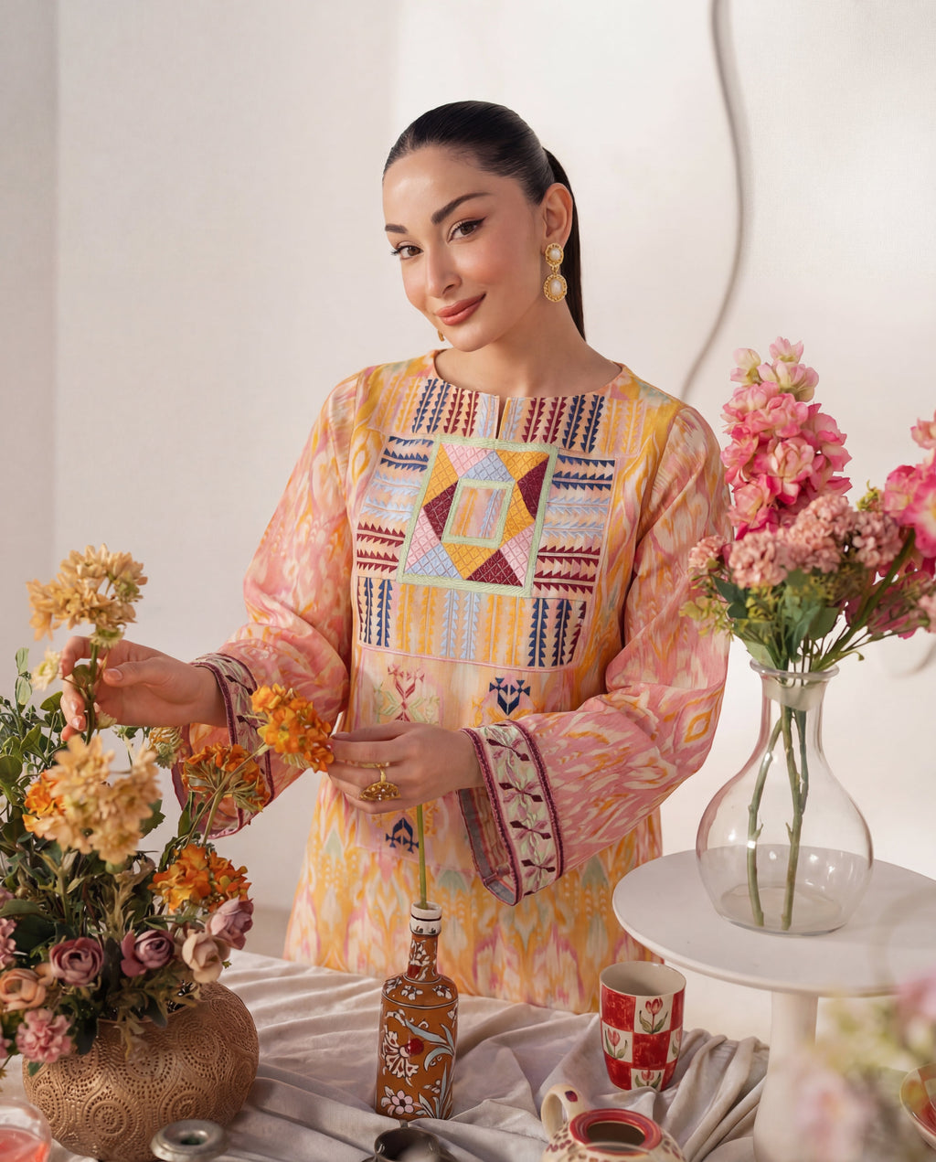 Charming Premium Fabric Pakistani Summer Dresses - Sahiba-clothing - 4
