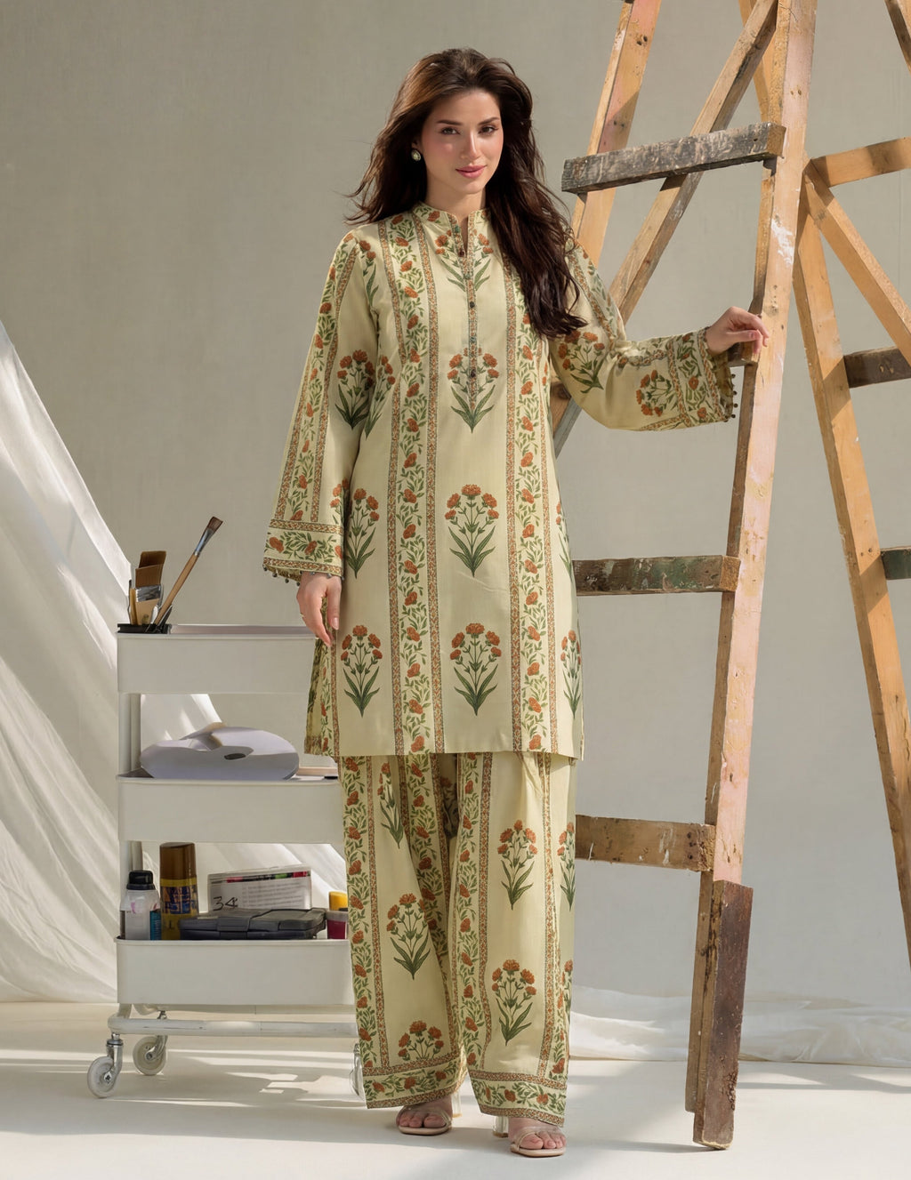 Cluster Lemon Premium Fabric Pakistani Summer Dresses - Sahiba-clothing - 1