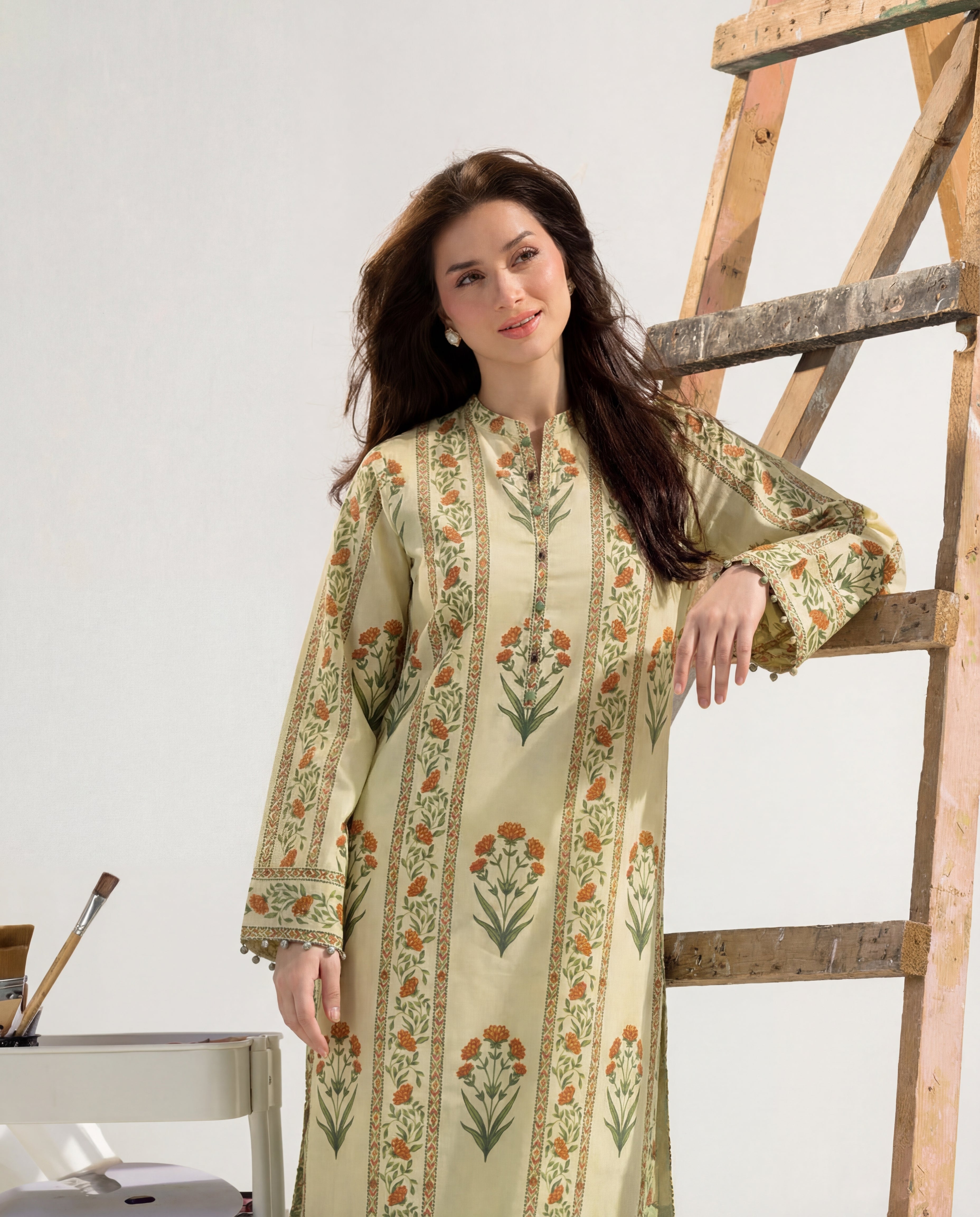 Cluster Lemon Premium Fabric Pakistani Summer Dresses - Sahiba-clothing - 2