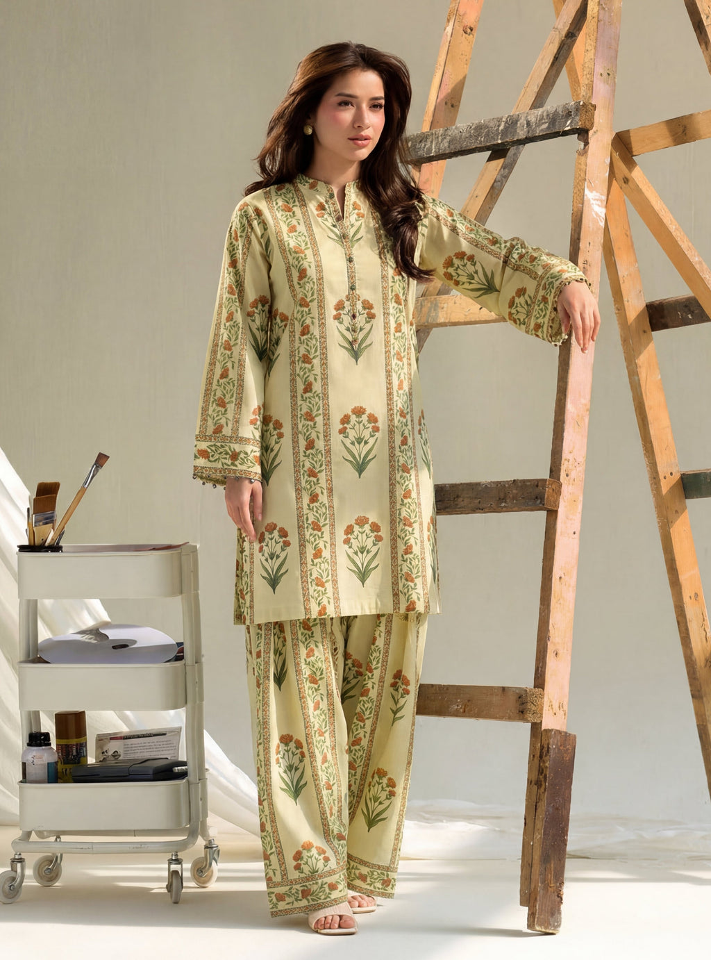 Cluster Lemon Premium Fabric Pakistani Summer Dresses - Sahiba-clothing - 6