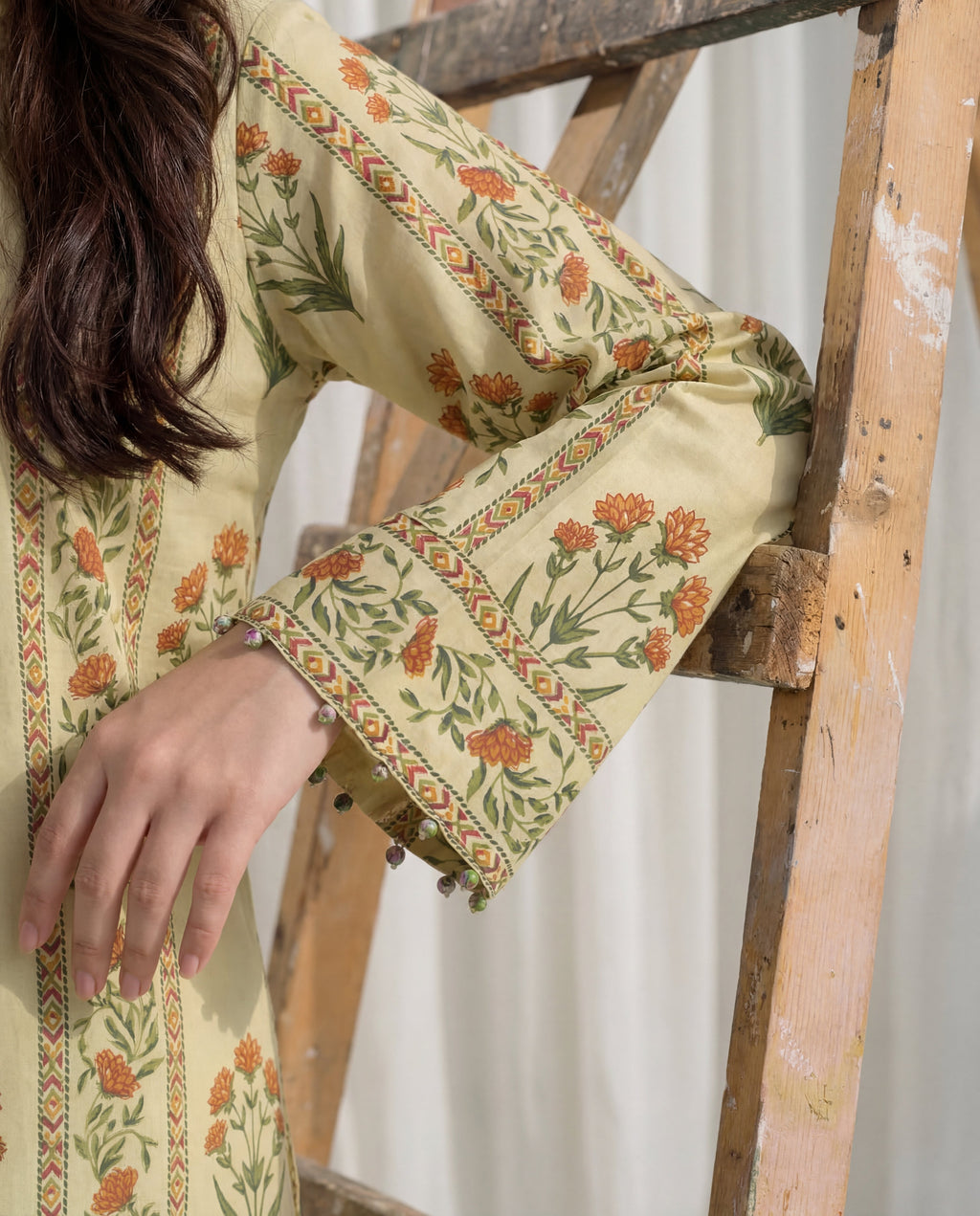 Cluster Lemon Premium Fabric Pakistani Summer Dresses - Sahiba-clothing - 5