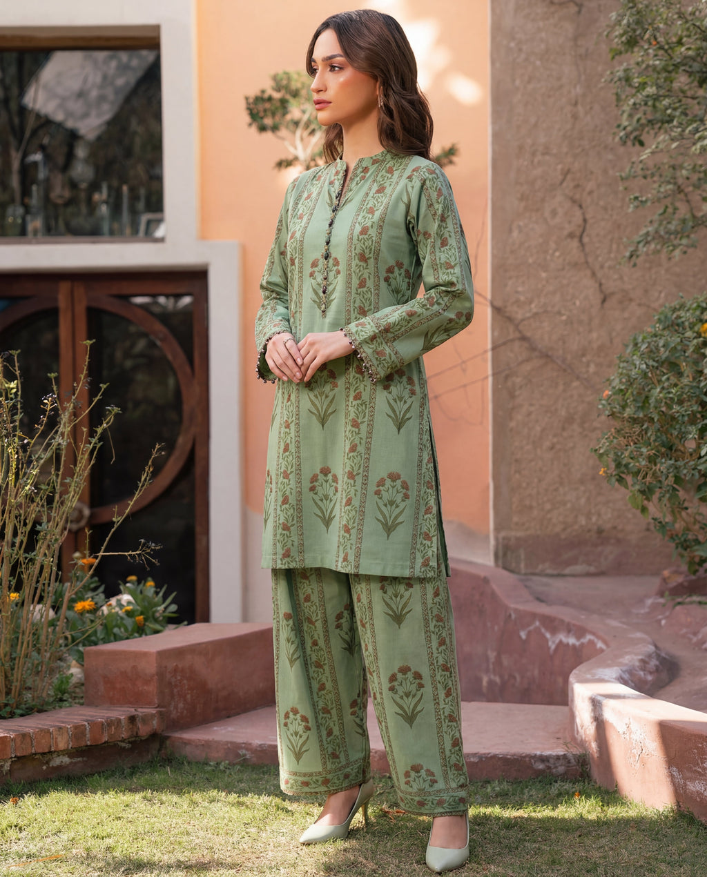 Cluster Pista Lawn Pakistani Summer Dresses - Sahiba-clothing - 5