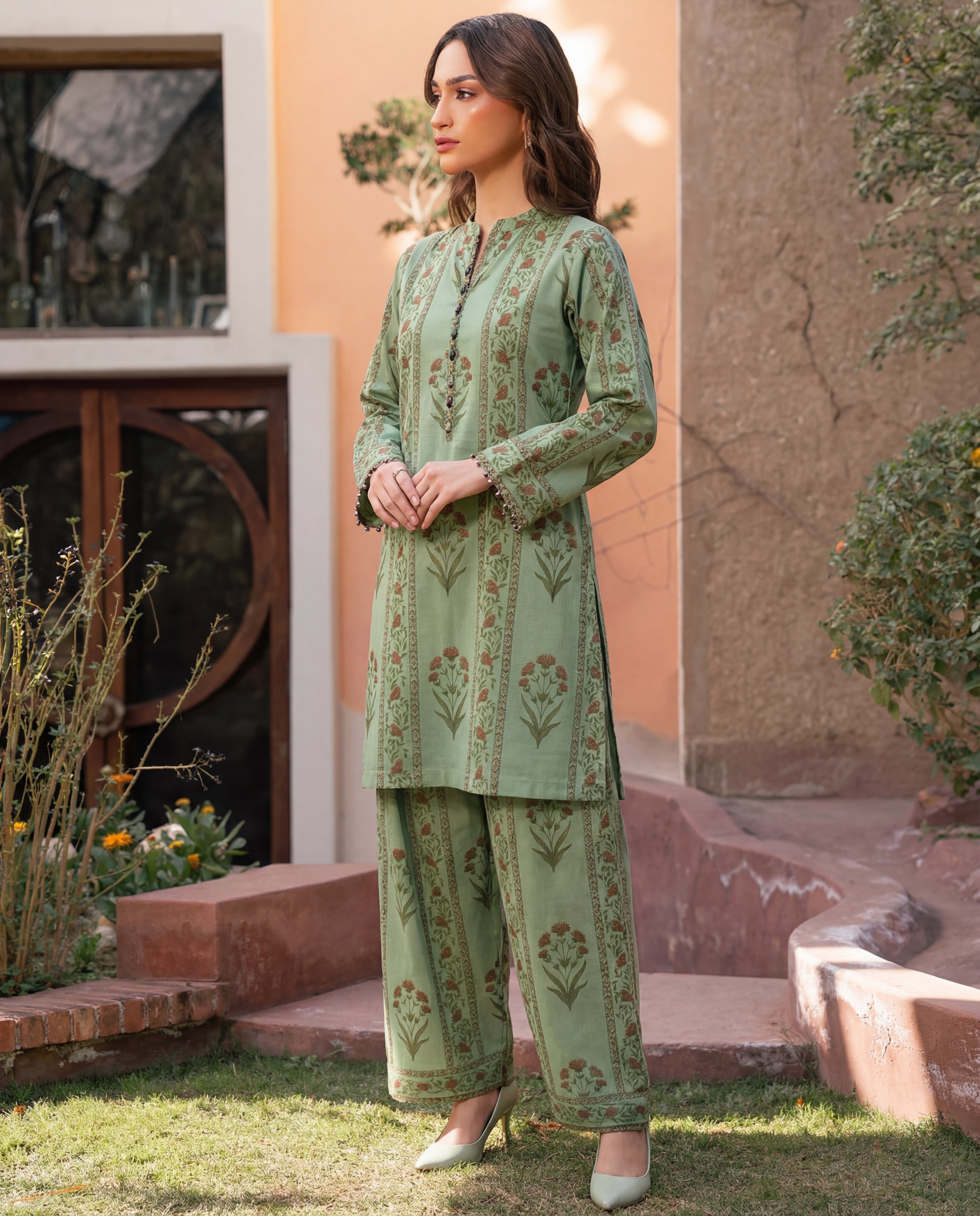 Cluster Pista Lawn Pakistani Summer Dresses - Sahiba-clothing - 5