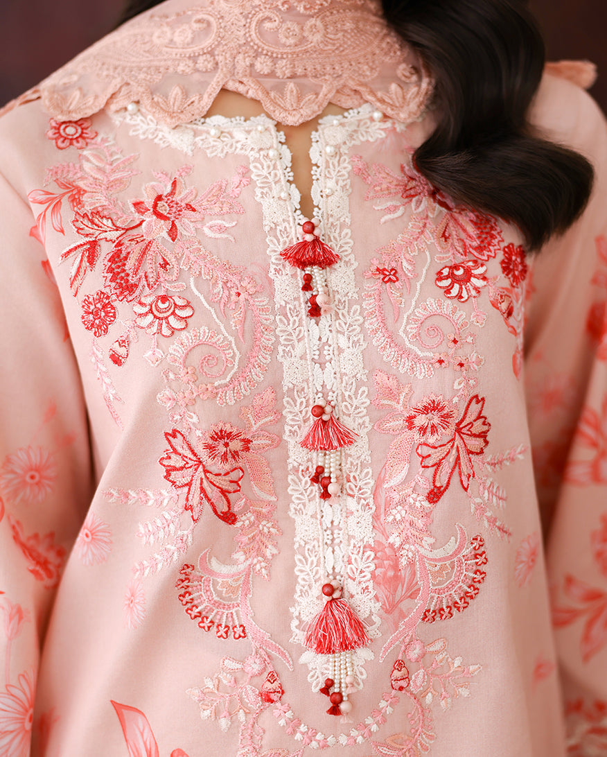 Coral whisper Organza Women Clothing - Roheenaz - 3