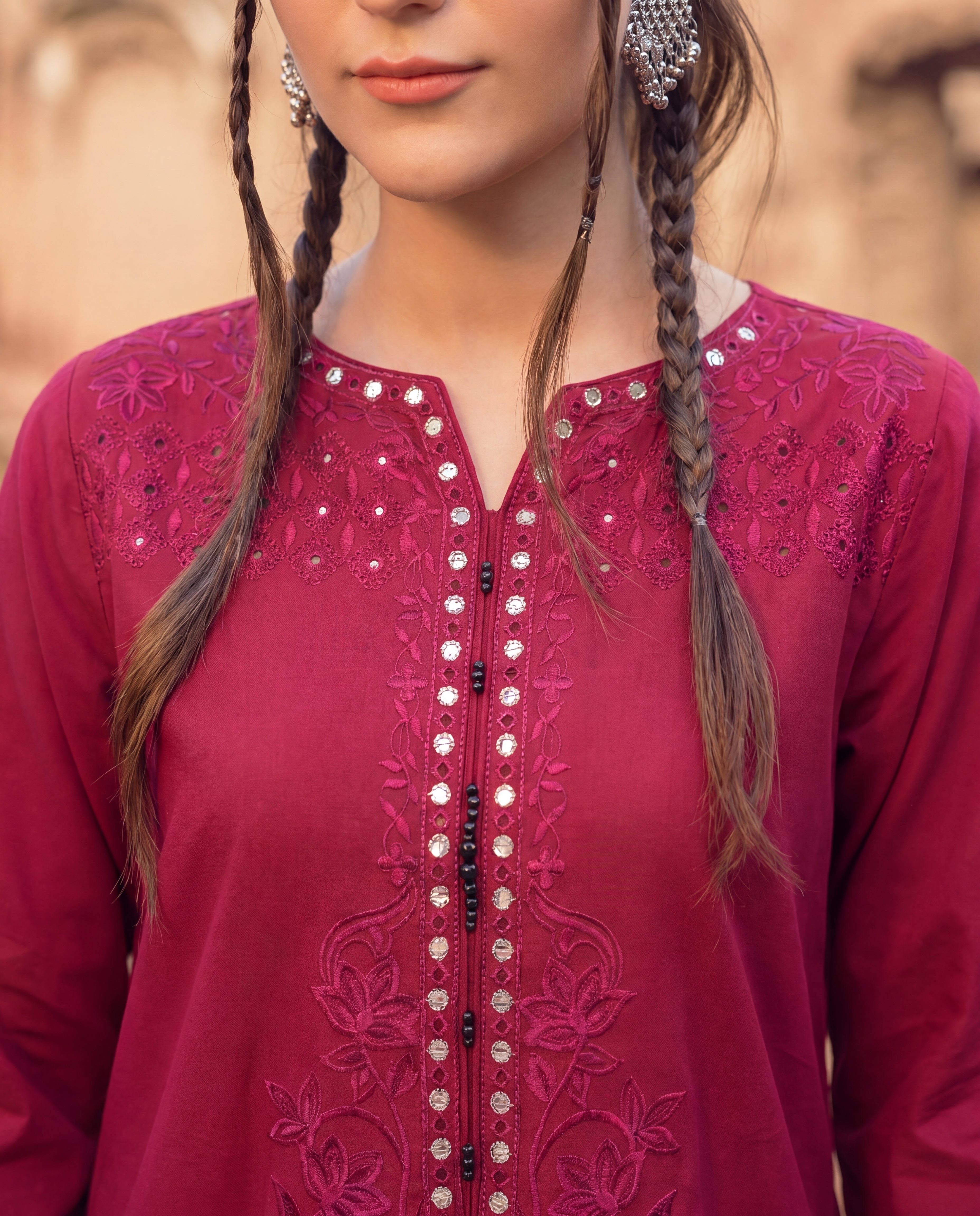 Creme Lawn Pakistani Summer Dresses - Sahiba-clothing - 4