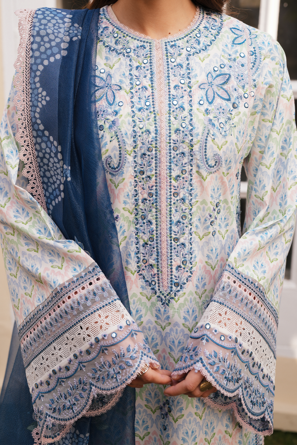 Sova Organza Pakistani Summer Dresses - Afrozeh - 3