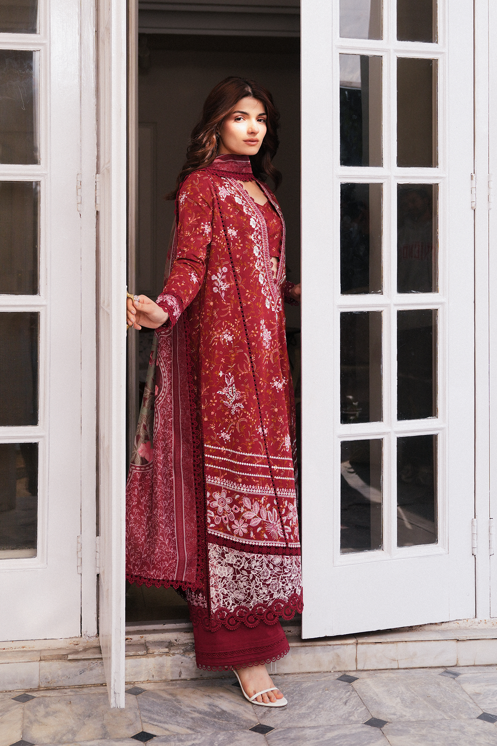 Elyndra Organza Pakistani Summer Dresses - Afrozeh - 4