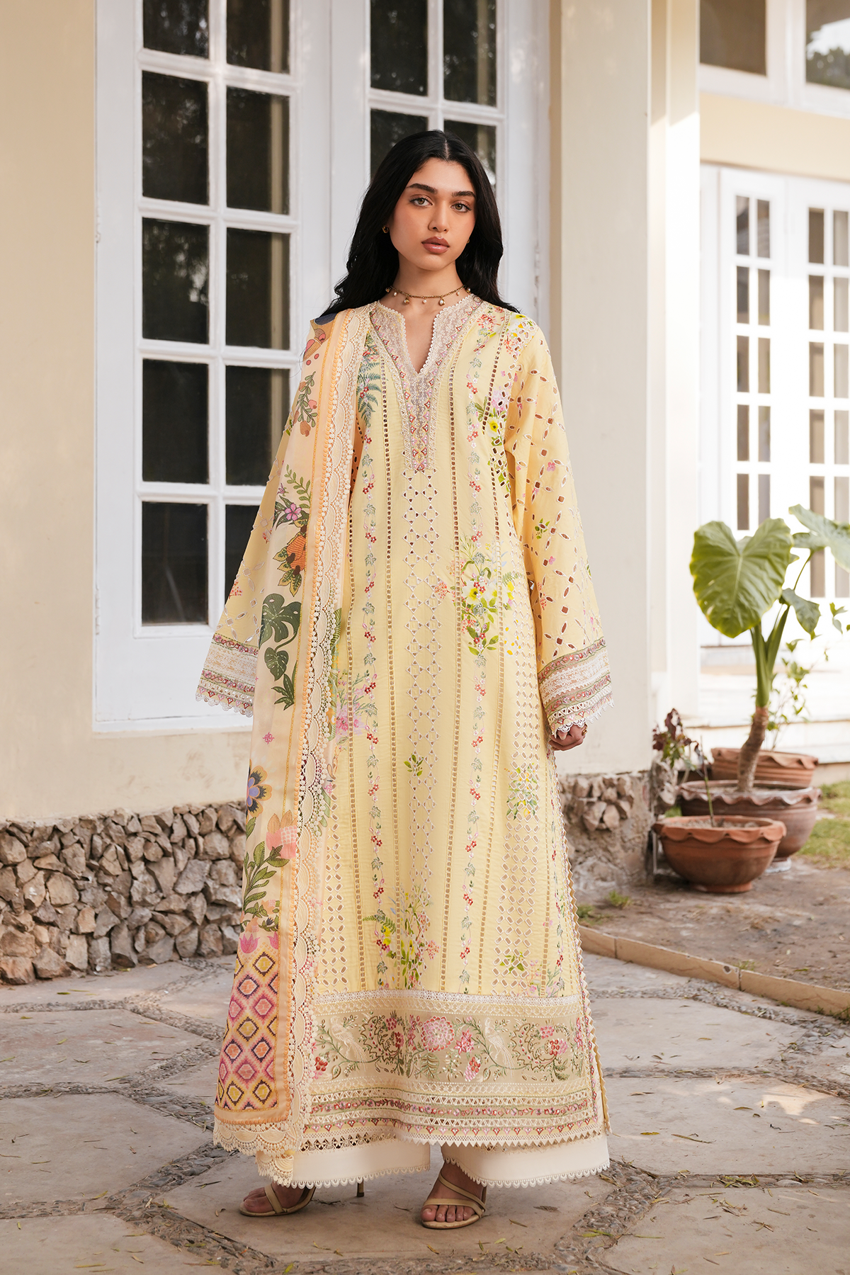 Eira Organza Pakistani Summer Dresses - Afrozeh - 1