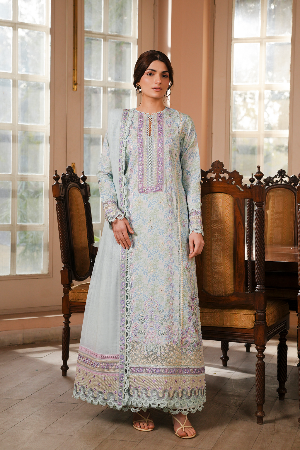 Fable Organza Pakistani Summer Dresses - Afrozeh - 1