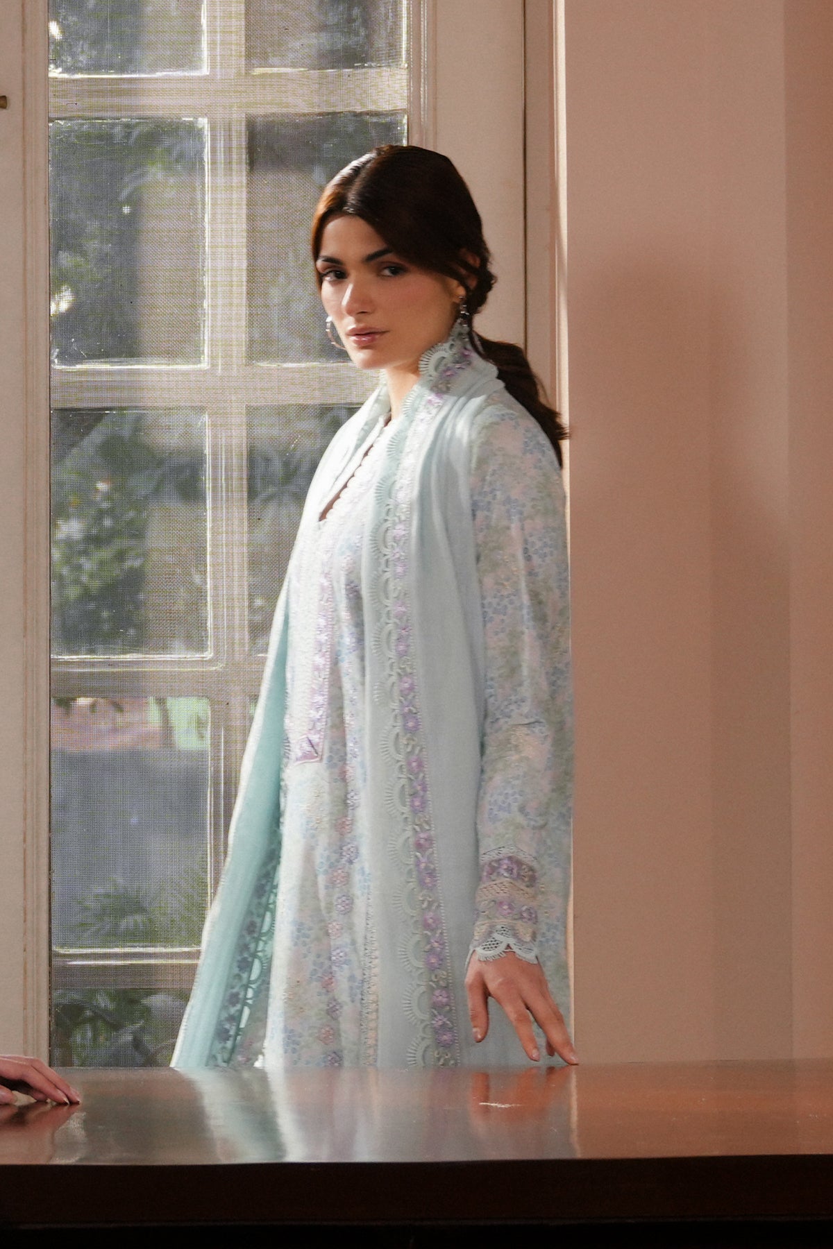 Fable Organza Pakistani Summer Dresses - Afrozeh - 5