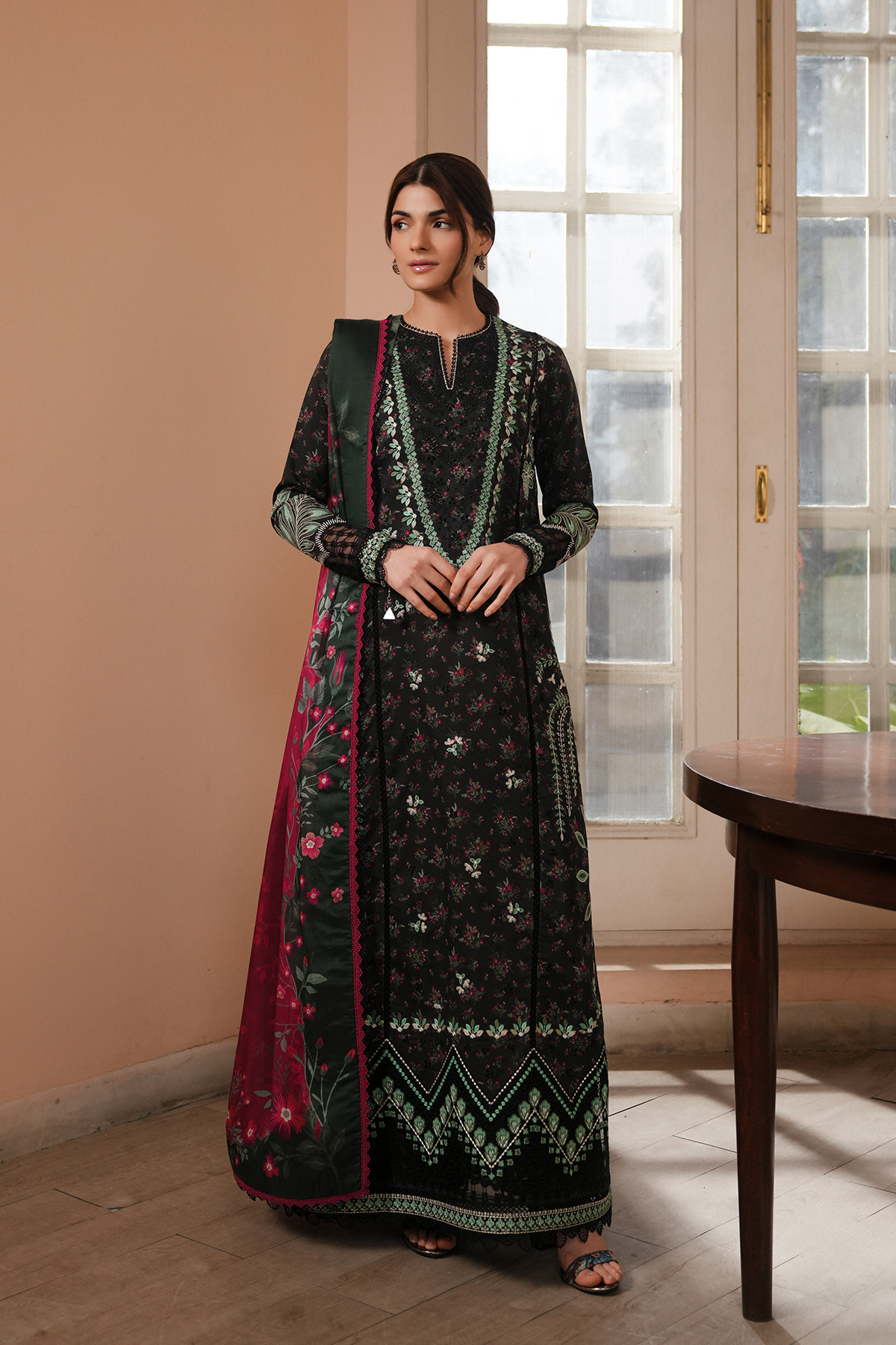 Faye Organza Pakistani Summer Dresses - Afrozeh - 1