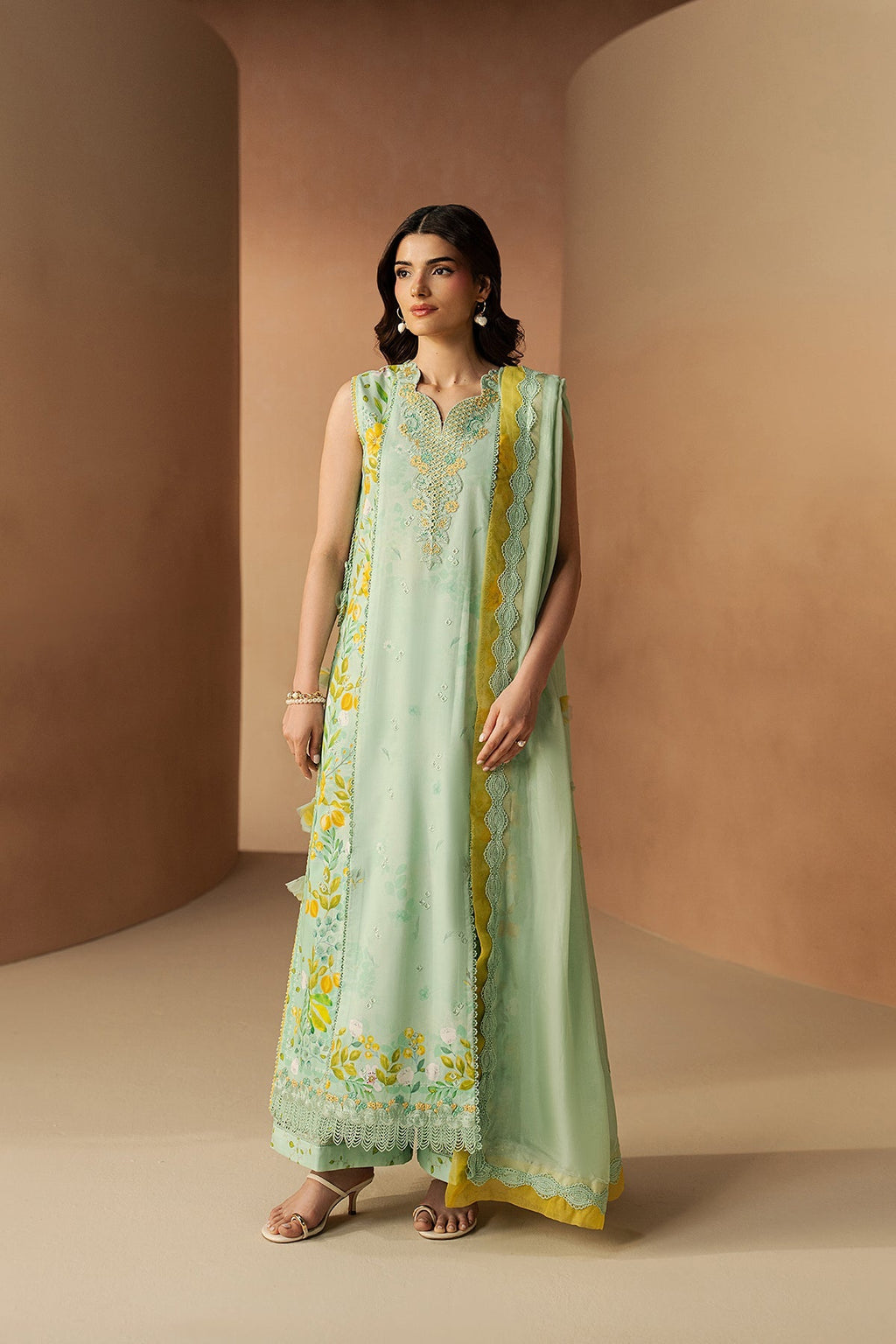 Lumina Premium Fabric Pakistani Summer Dresses - Afrozeh - 1