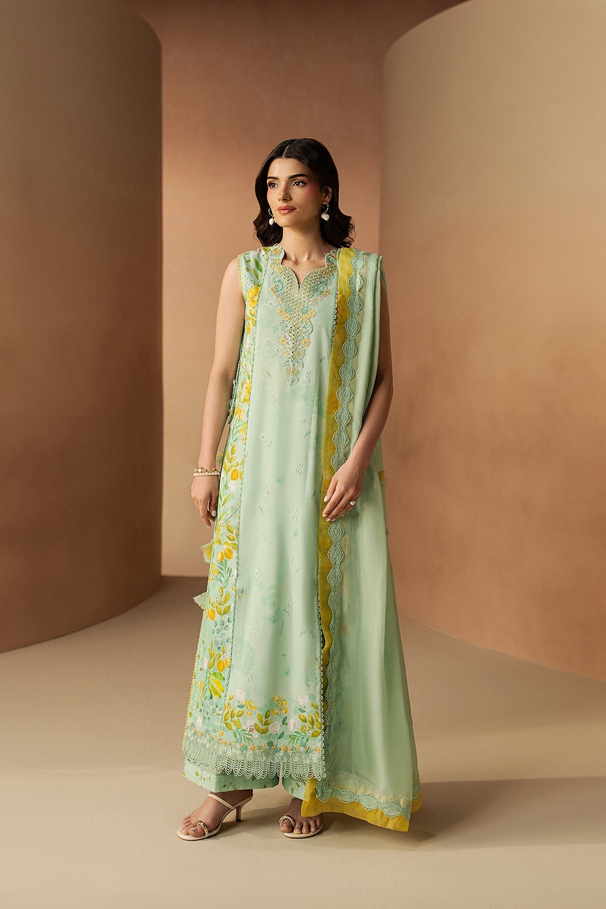 Lumina Premium Fabric Pakistani Summer Dresses - Afrozeh - 1
