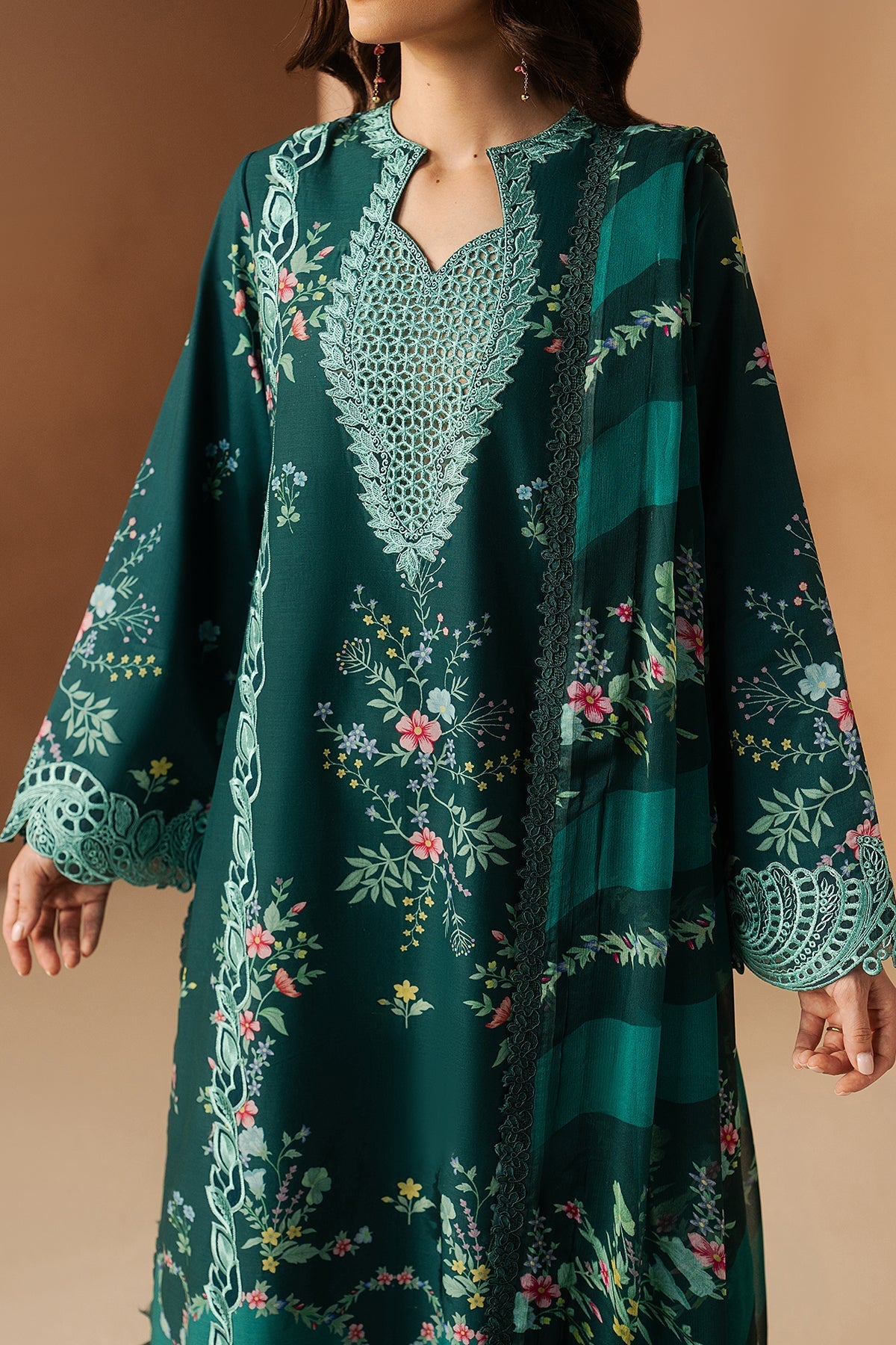 Halo Premium Fabric Pakistani Summer Dresses - Afrozeh - 2