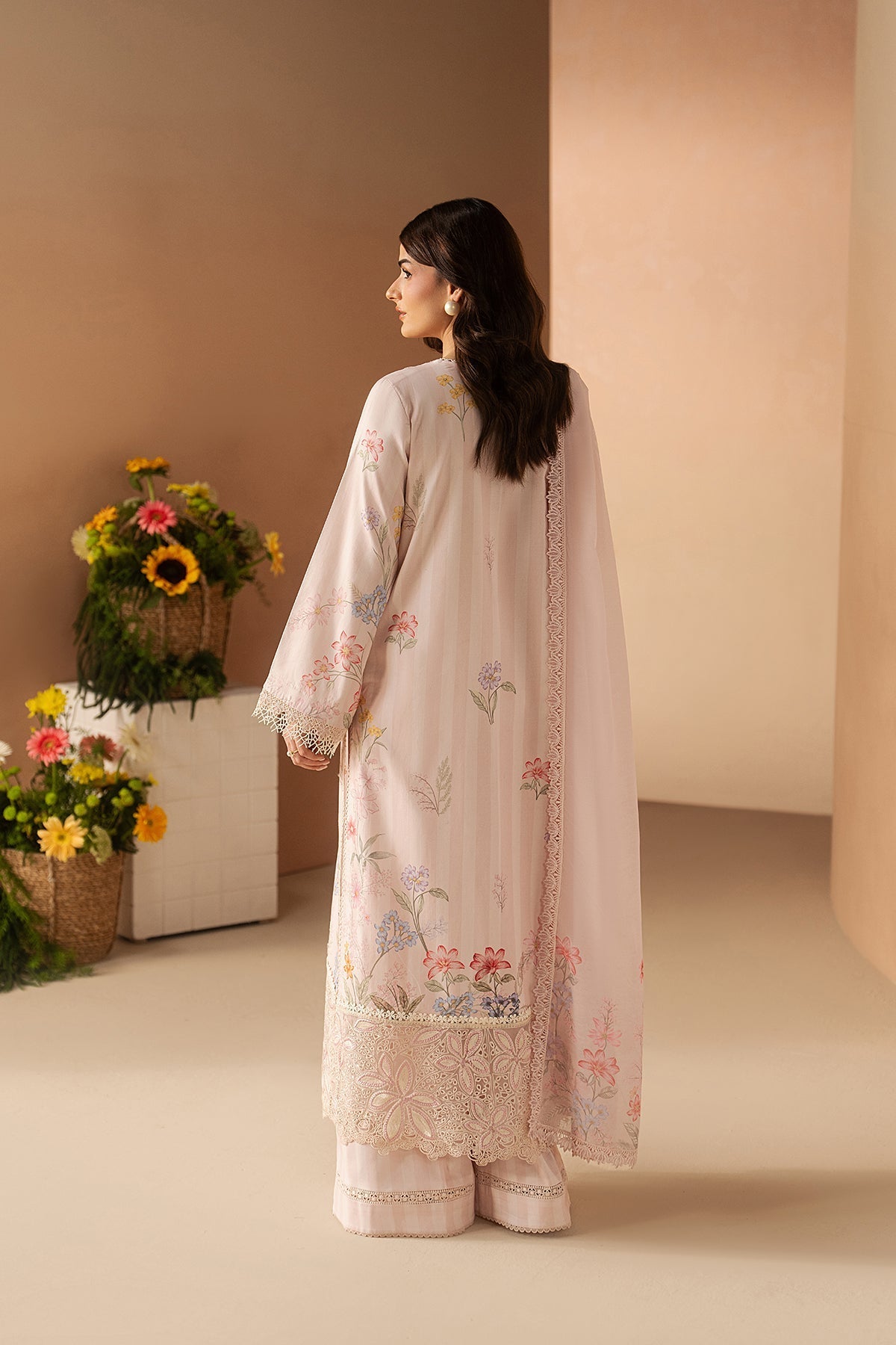 Hazelen Blush Premium Fabric Pakistani Summer Dresses - Afrozeh - 3