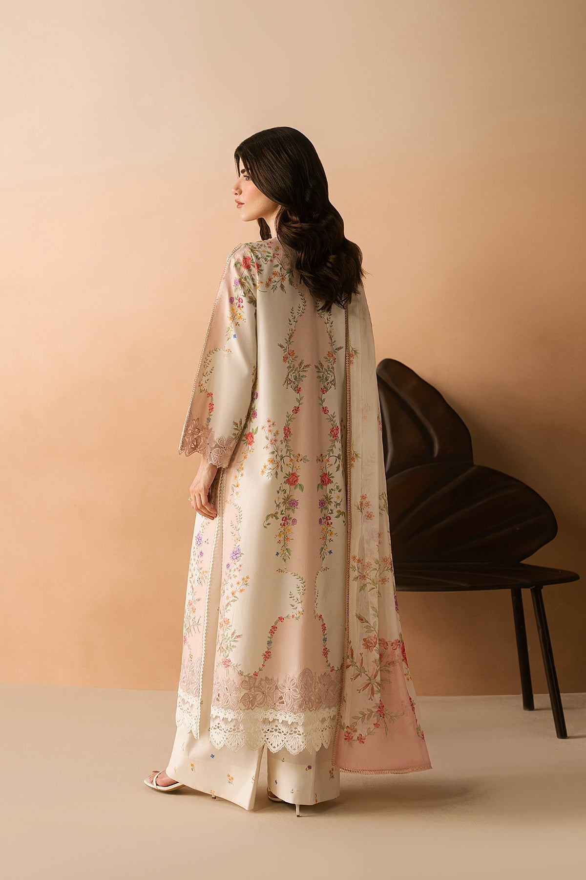 Lustre Premium Fabric Pakistani Summer Dresses - Afrozeh - 3