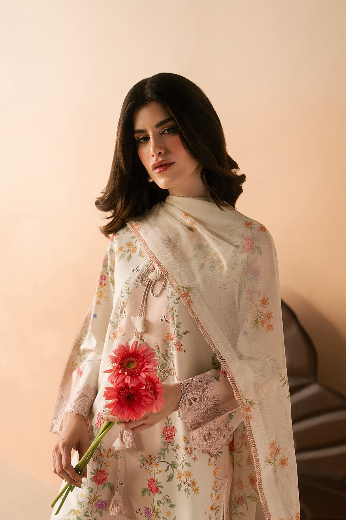 Lustre Premium Fabric Pakistani Summer Dresses - Afrozeh - 4