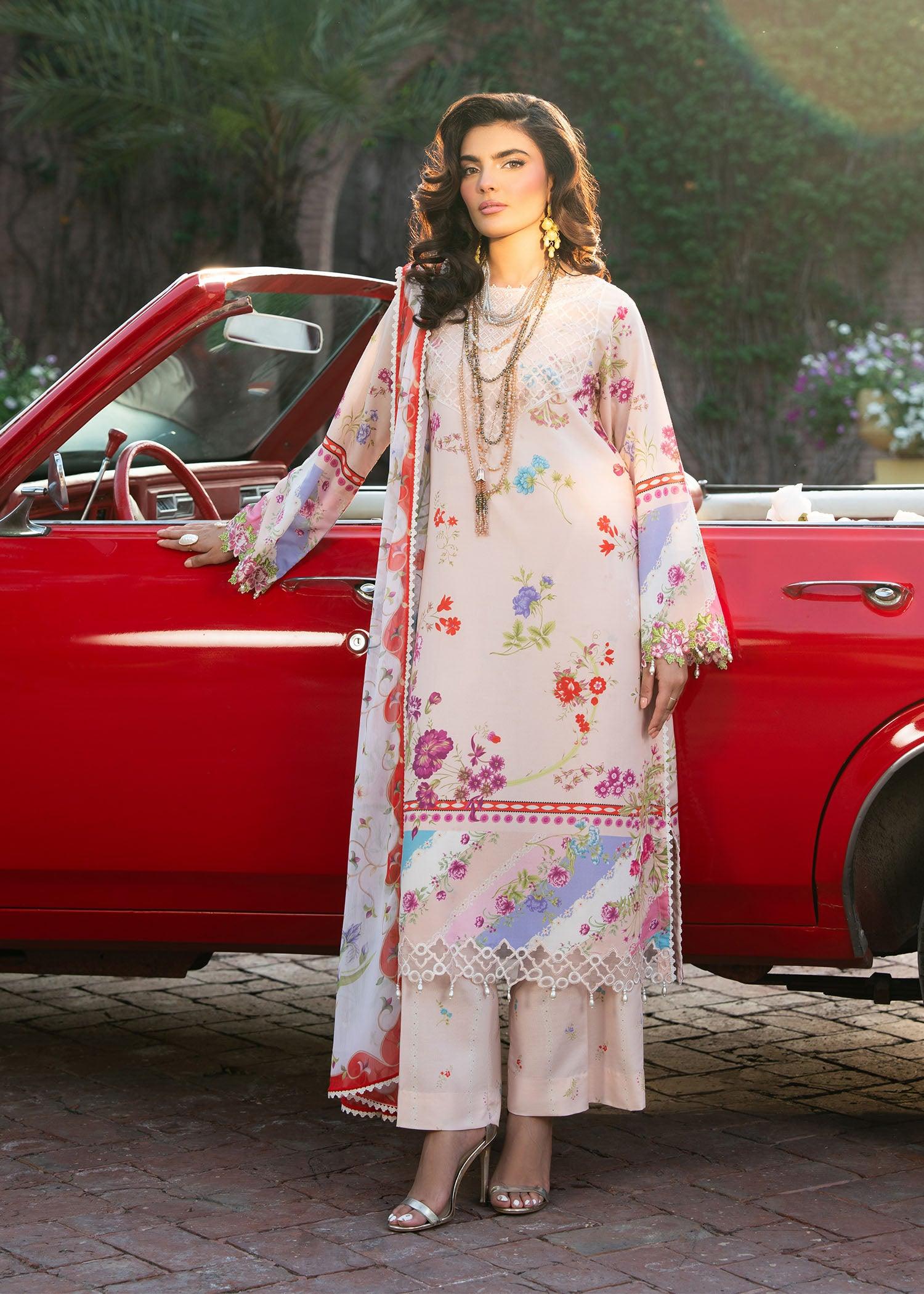 CITRUS FIZZ Embroidered Pakistani Dress