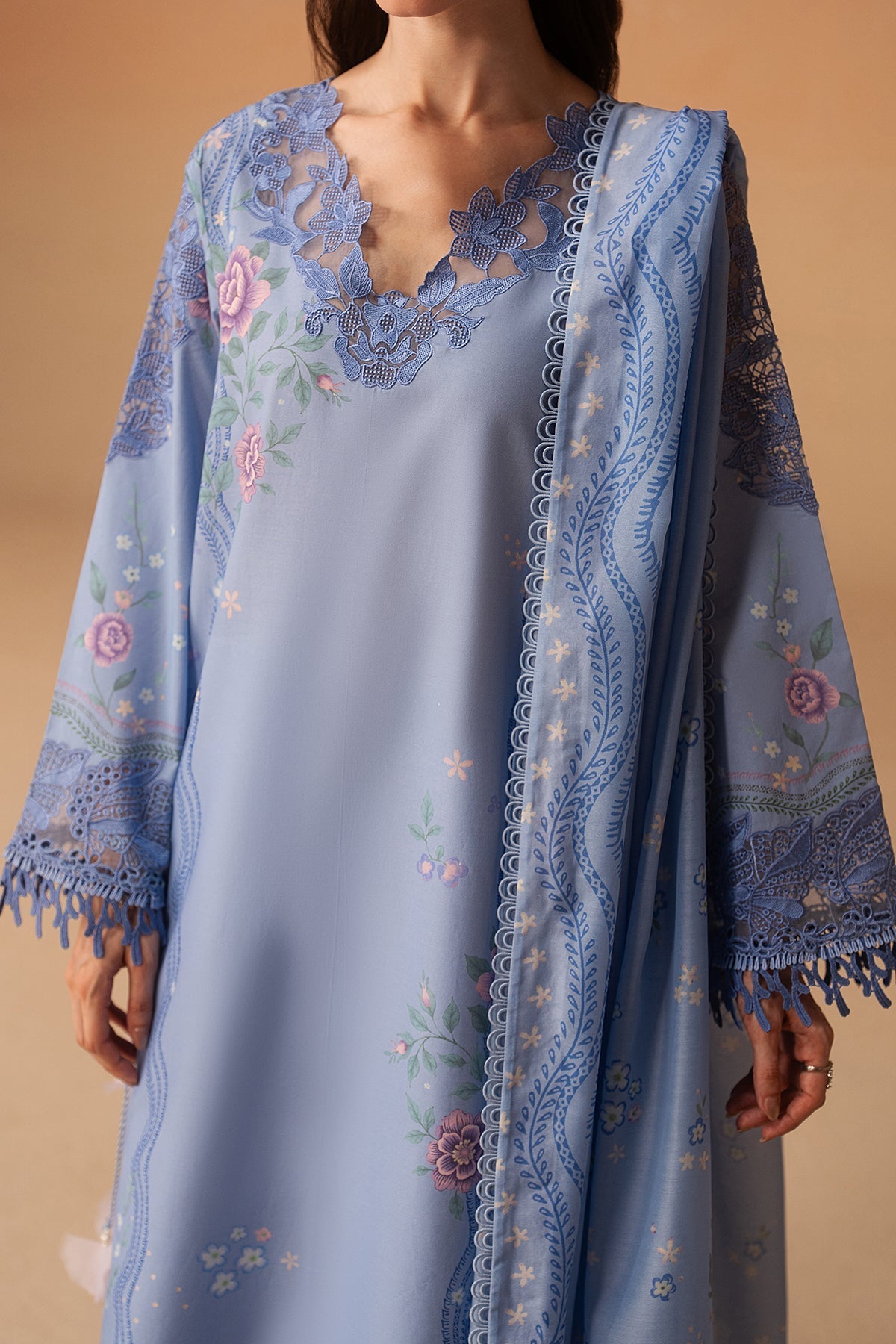Opaline Premium Fabric Pakistani Summer Dresses - Afrozeh - 2