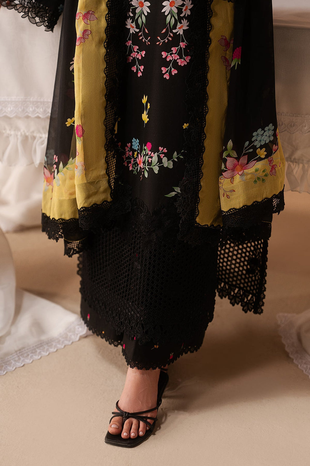 Evania Rust Premium Fabric Pakistani Summer Dresses - Afrozeh - 4