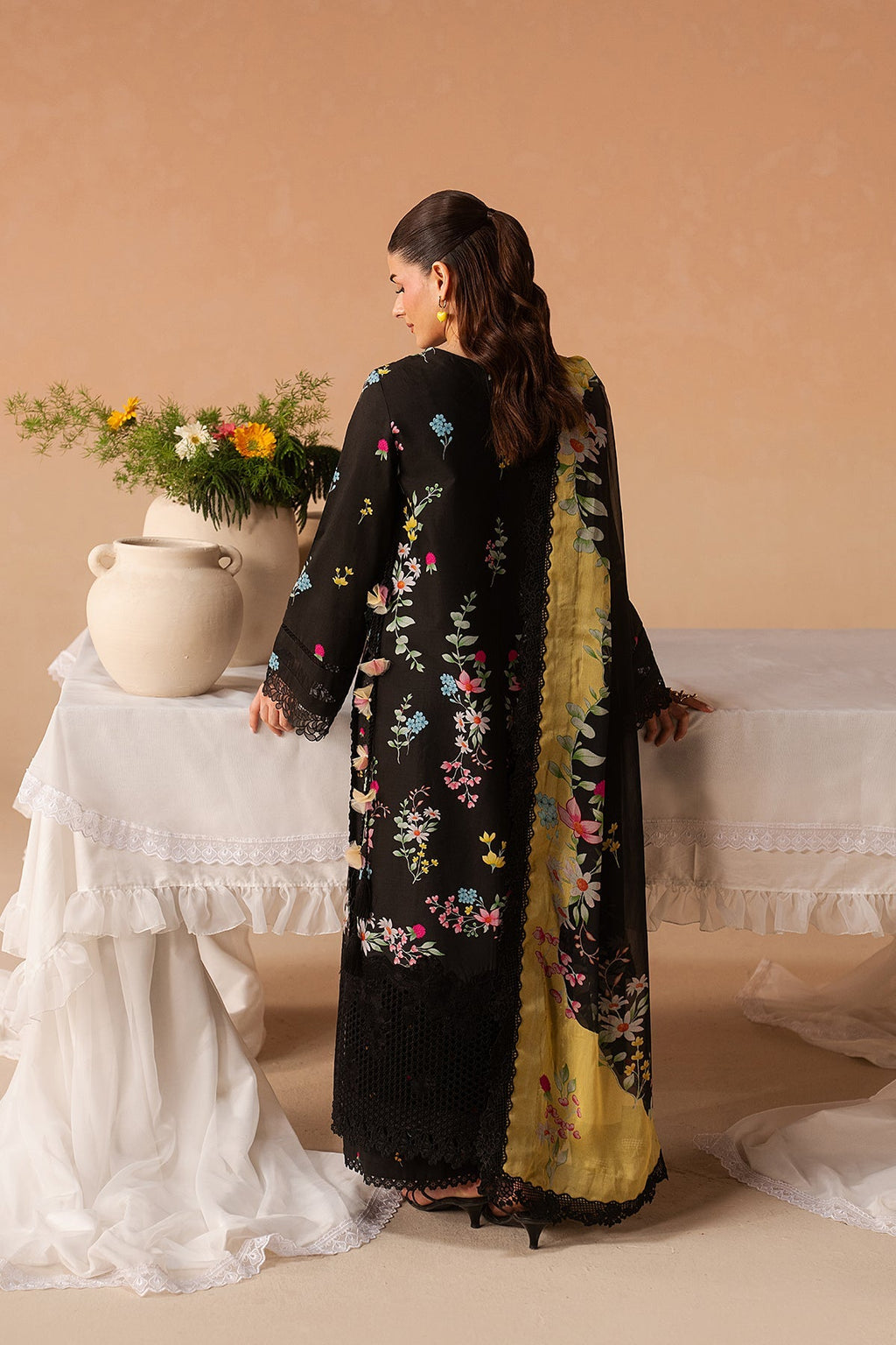 Evania Rust Premium Fabric Pakistani Summer Dresses - Afrozeh - 5