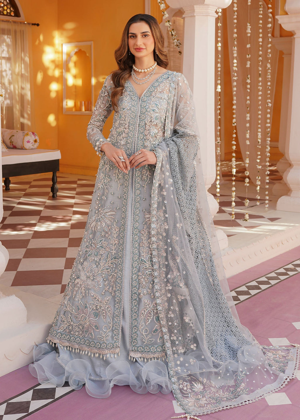 Frost Embroidered Pakistani Dress