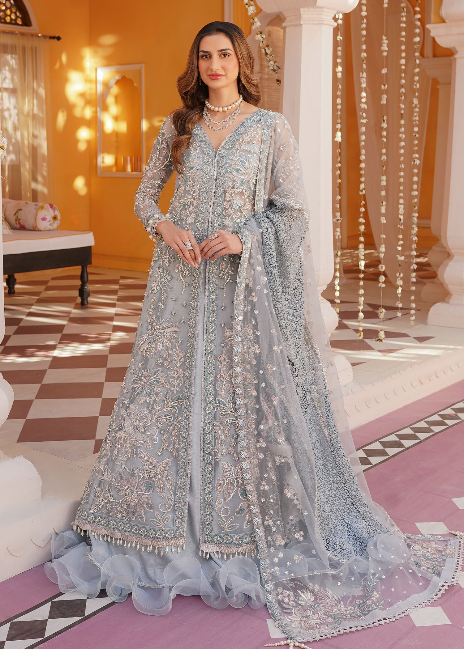 Frost Embroidered Pakistani Dress