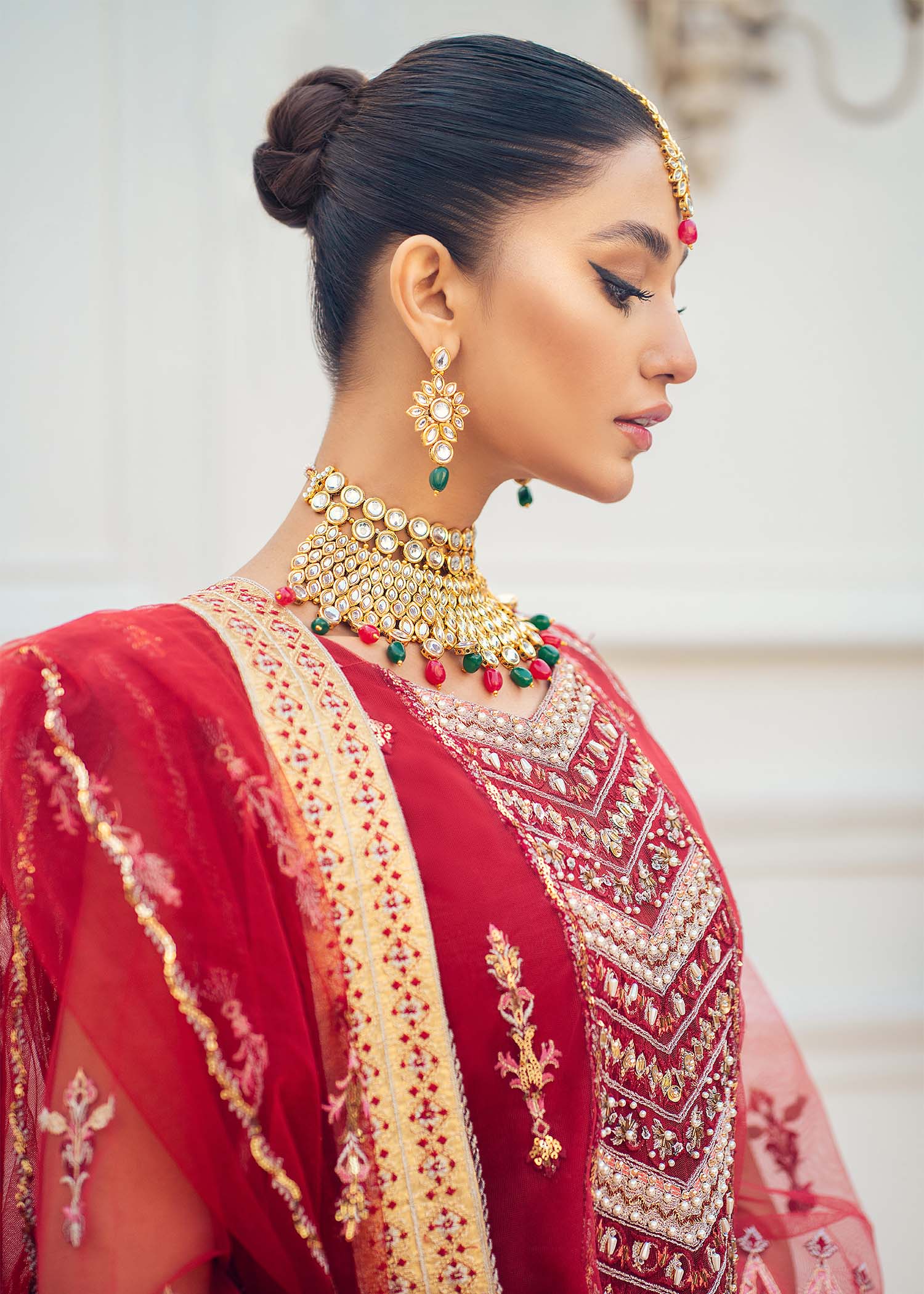 Carnelian Organza Pakistani Formal Dresses
