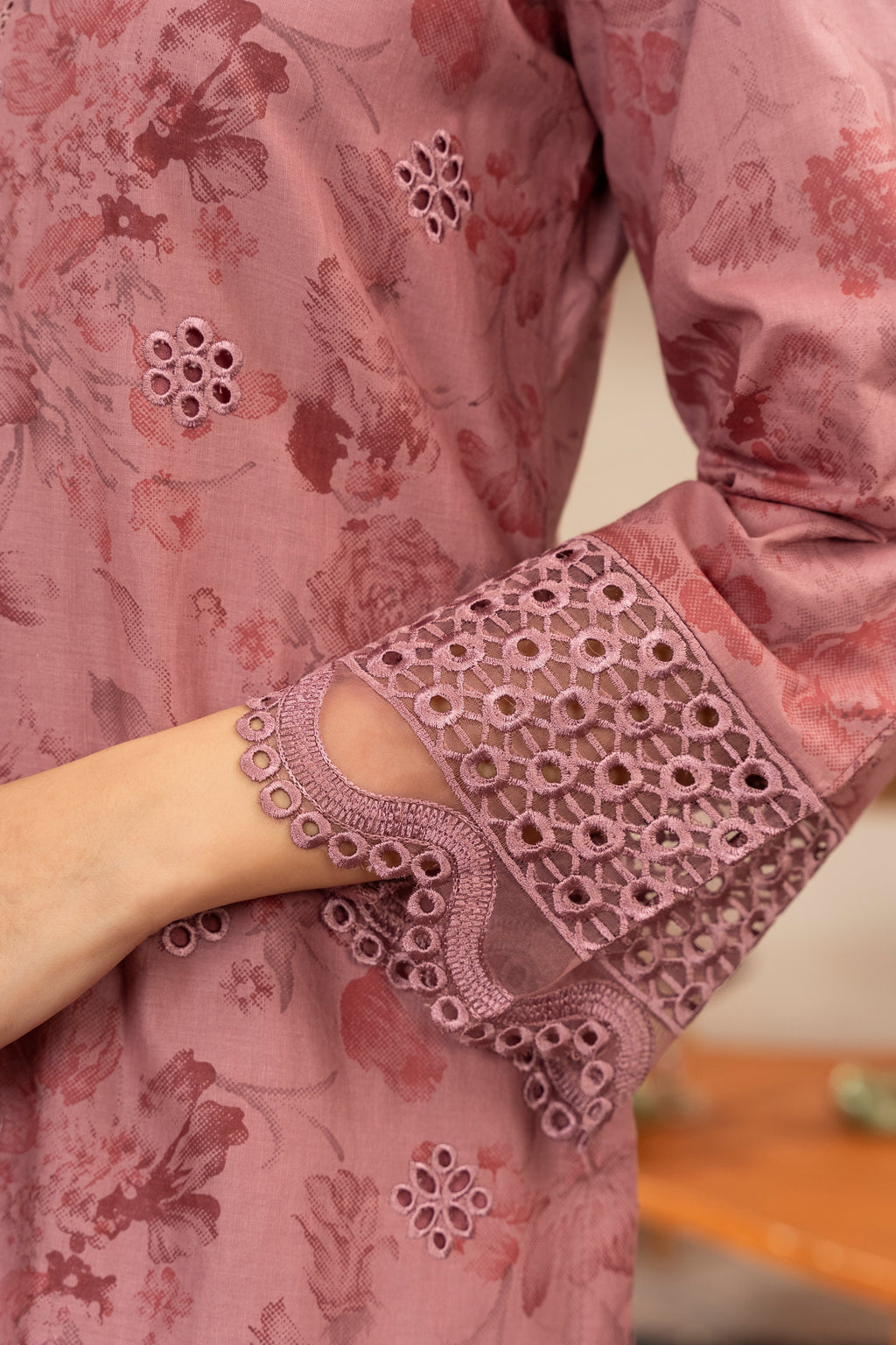 Izrume - Pink Premium Fabric Pakistani Summer Dresses - Sahiba-clothing - 5