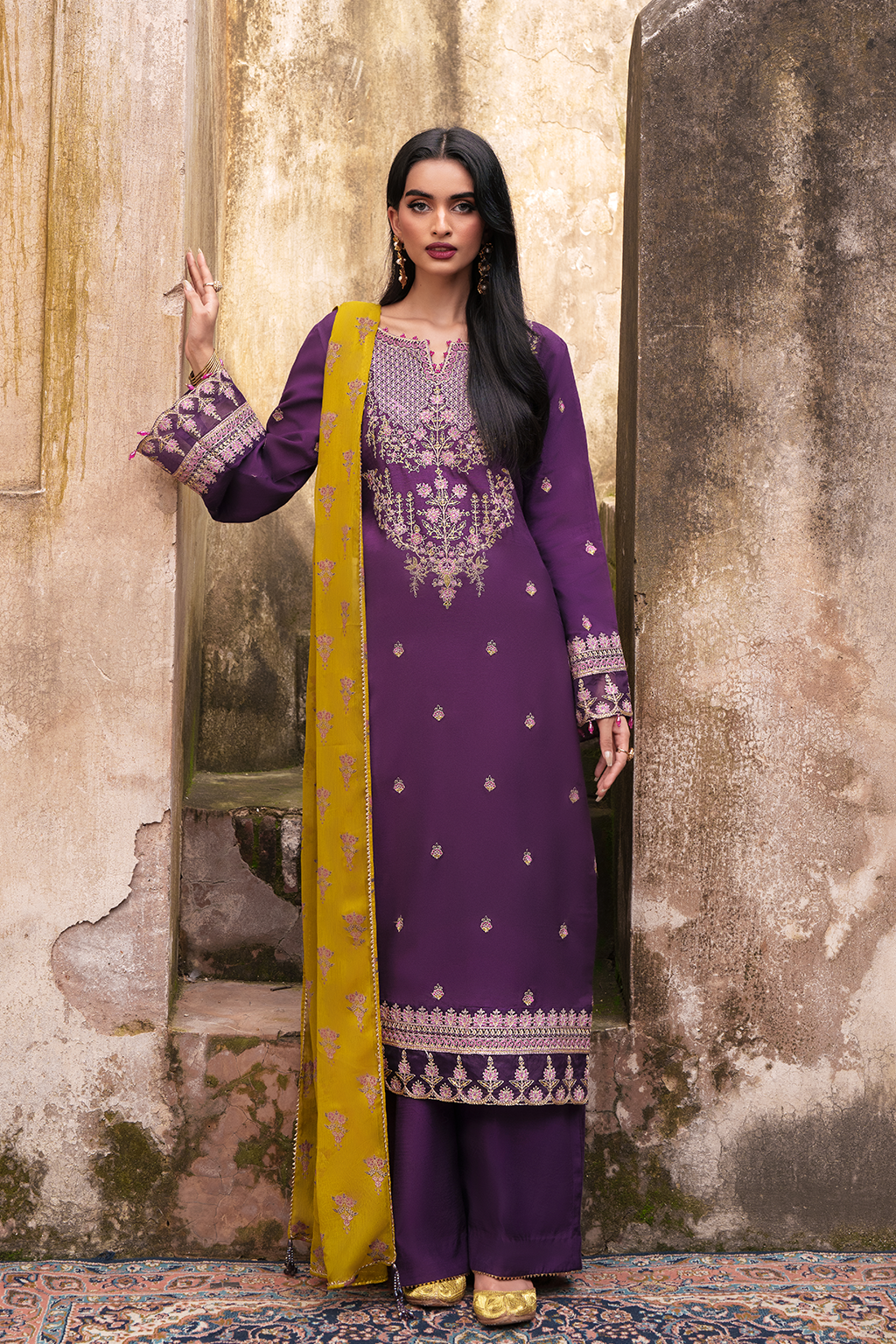 RAVEN Raw Silk Pakistani Formal Dresses