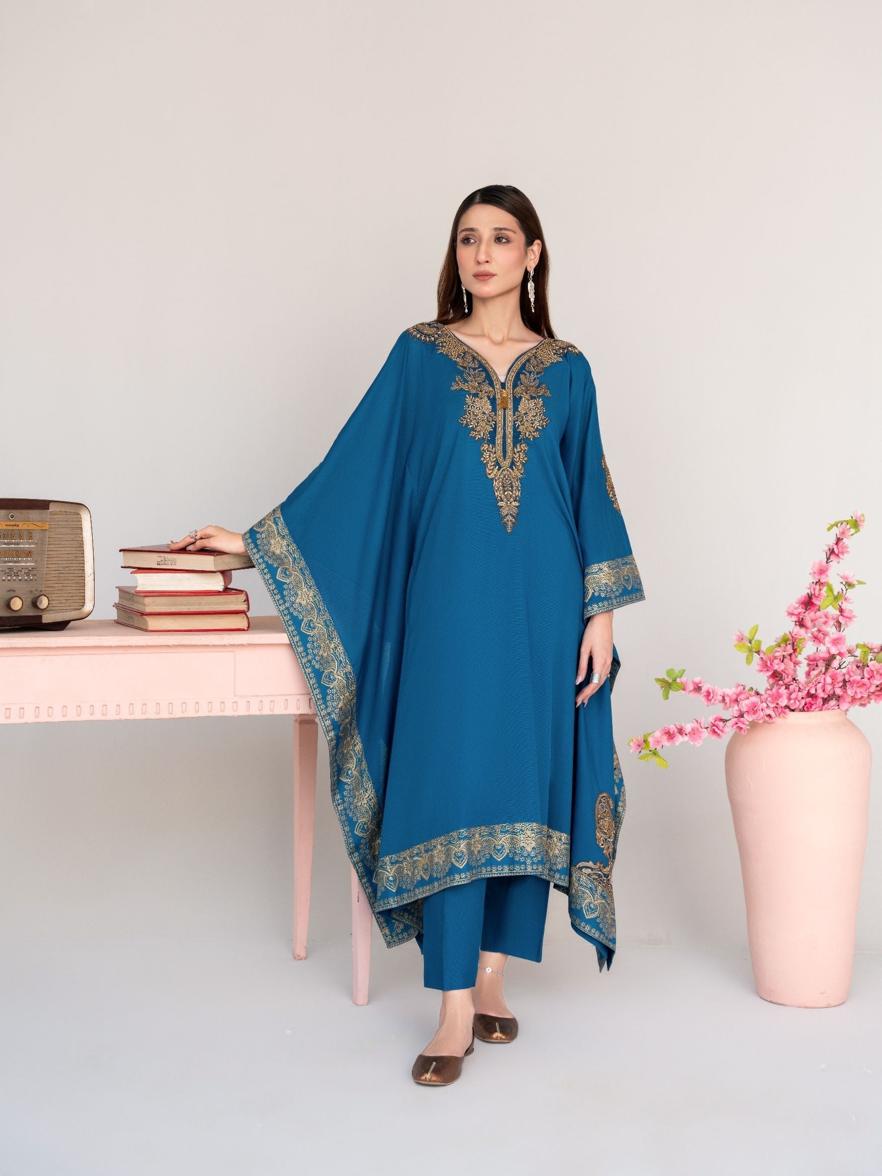Crescent - Kaftan Premium Fabric Pakistani Summer Dresses - Sahiba-clothing - 7