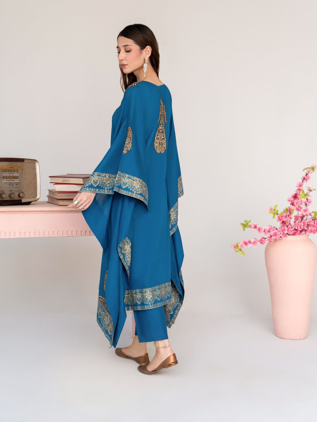 Crescent - Kaftan Premium Fabric Pakistani Summer Dresses - Sahiba-clothing - 5