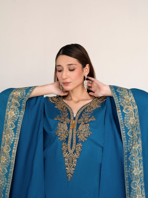 Crescent - Kaftan Premium Fabric Pakistani Summer Dresses - Sahiba-clothing - 2