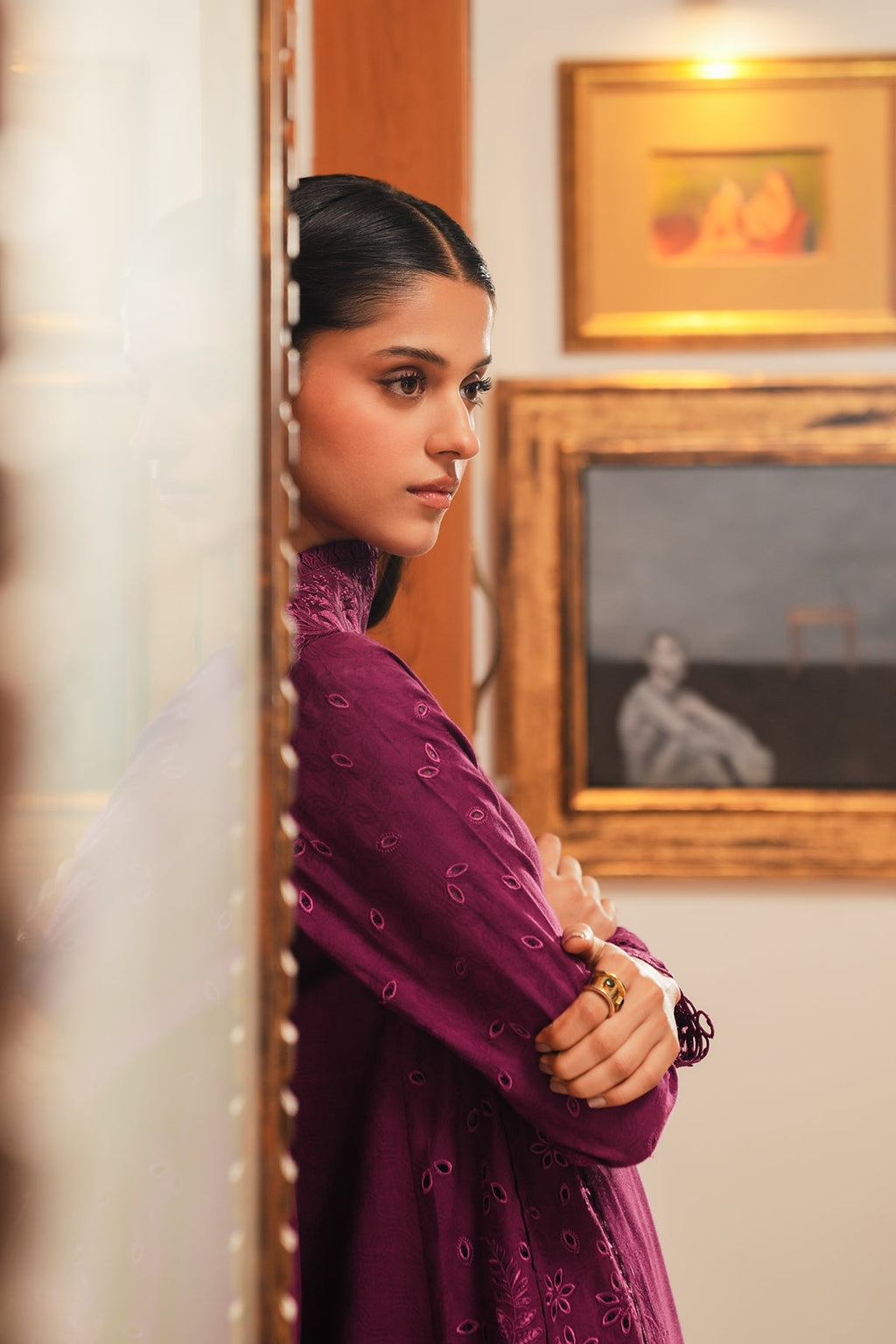 JAMUN Jacquard Pakistani Summer Dresses - Afrozeh - 5