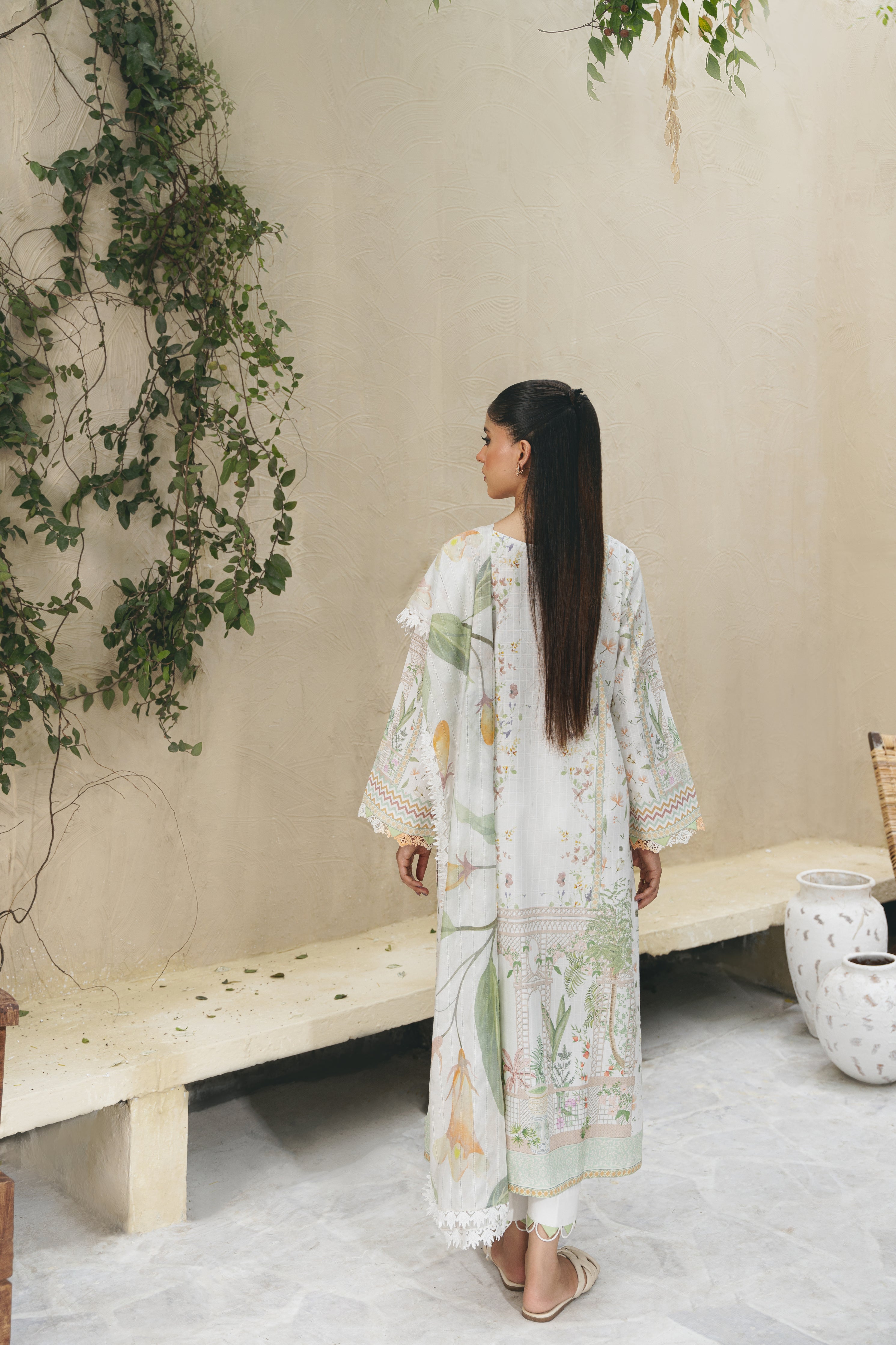 ARIA (AF-10) Jacquard Pakistani Summer Dresses - aabyaan - 2