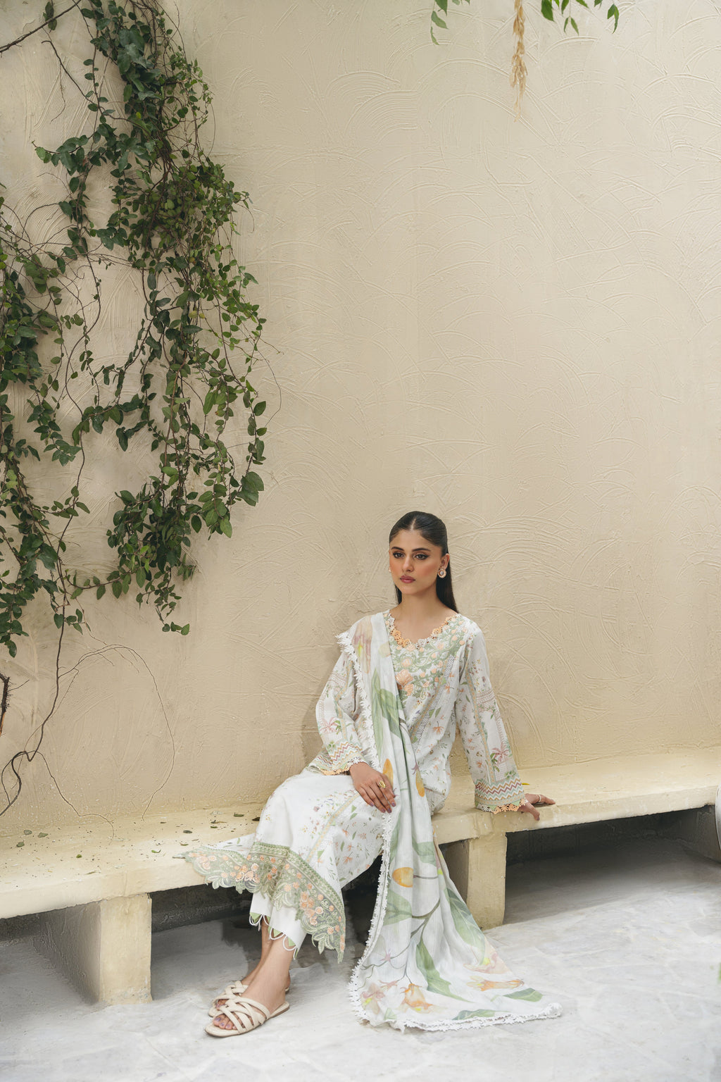 ARIA (AF-10) Jacquard Pakistani Summer Dresses - aabyaan - 6