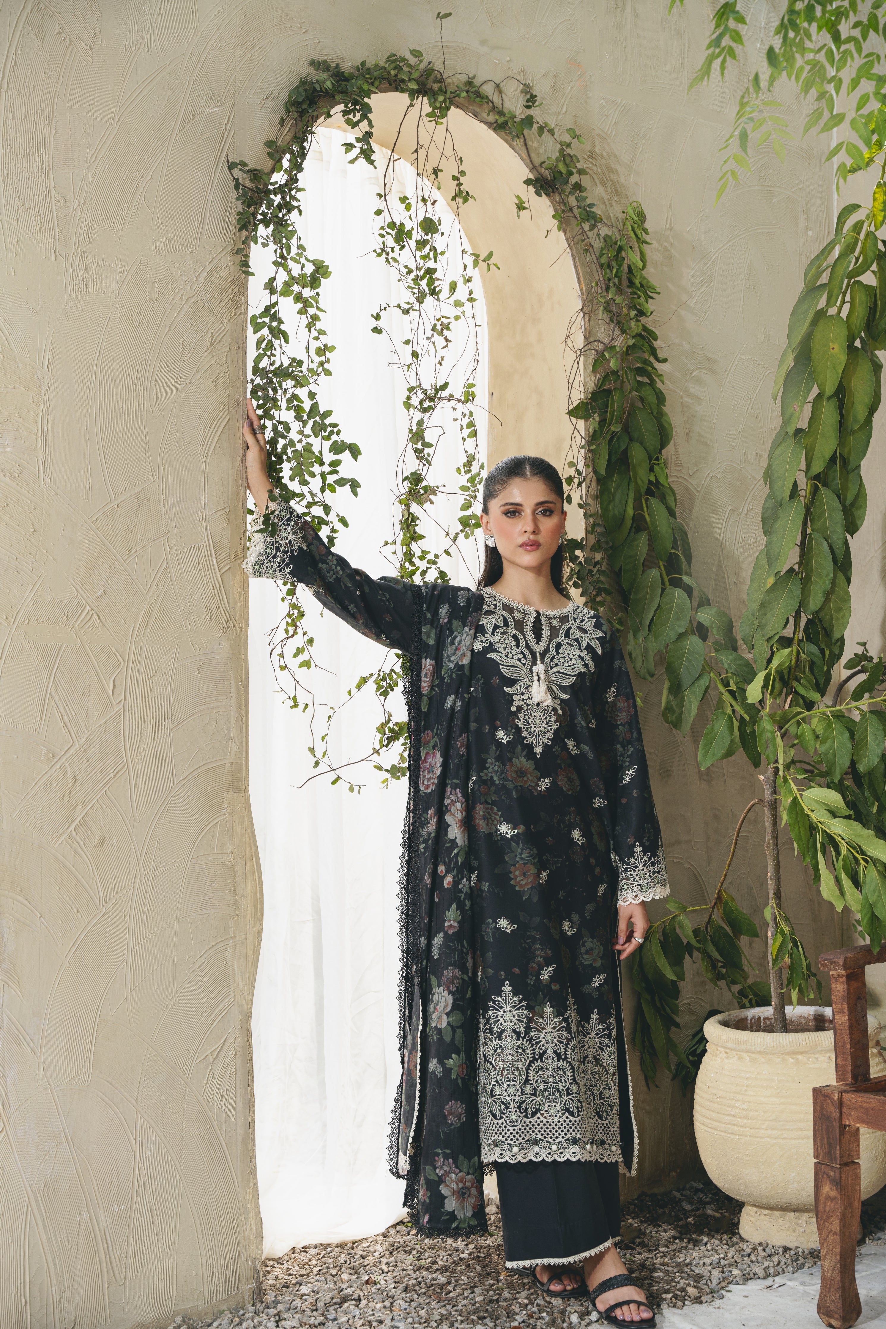 ELARA (AF-01) Jacquard Pakistani Summer Dresses - aabyaan - 3