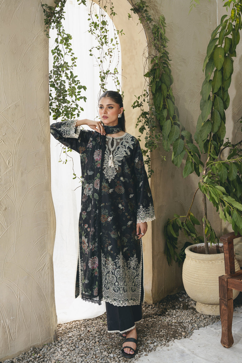 ELARA (AF-01) Jacquard Pakistani Summer Dresses - aabyaan - 4