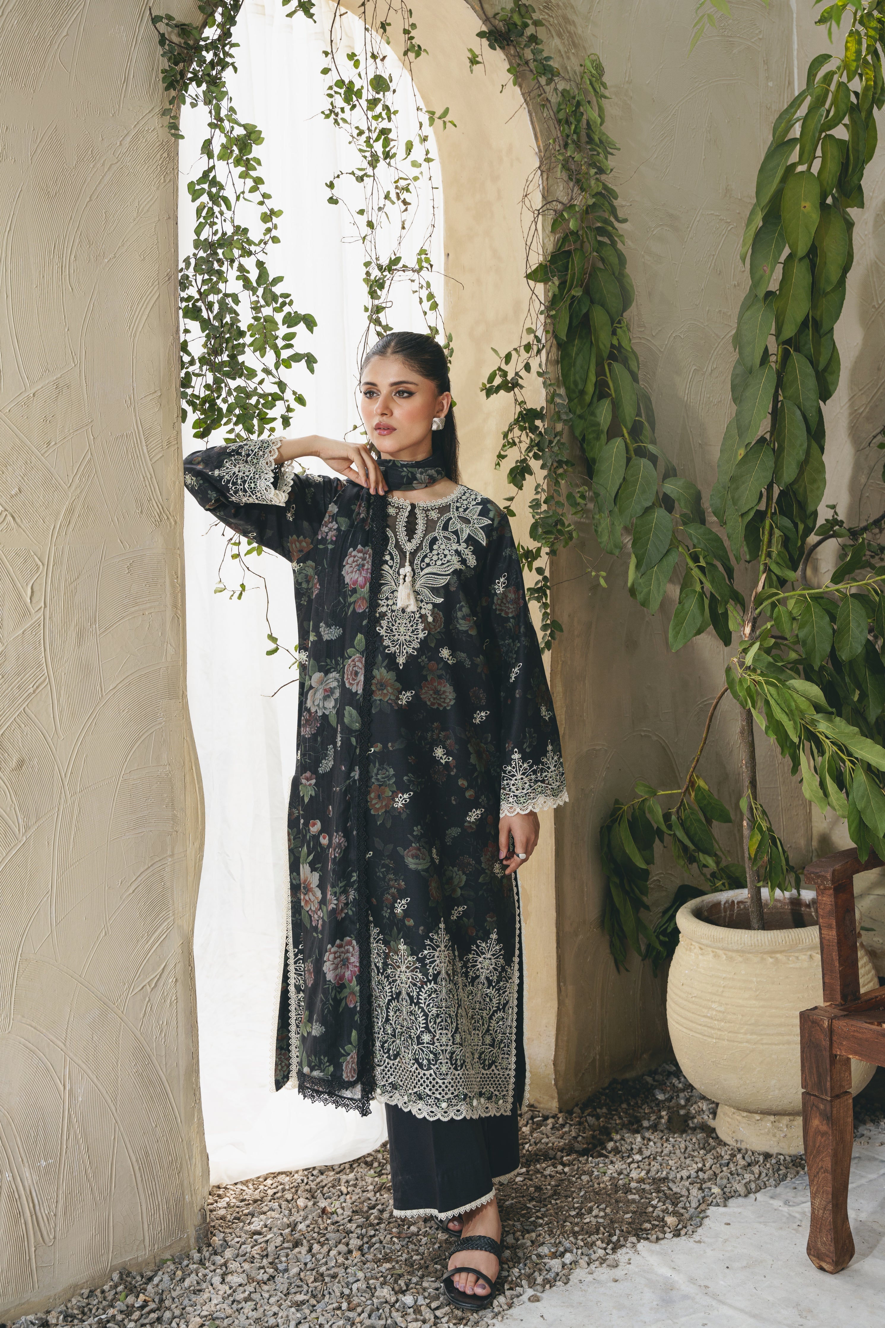 ELARA (AF-01) Jacquard Pakistani Summer Dresses - aabyaan - 4